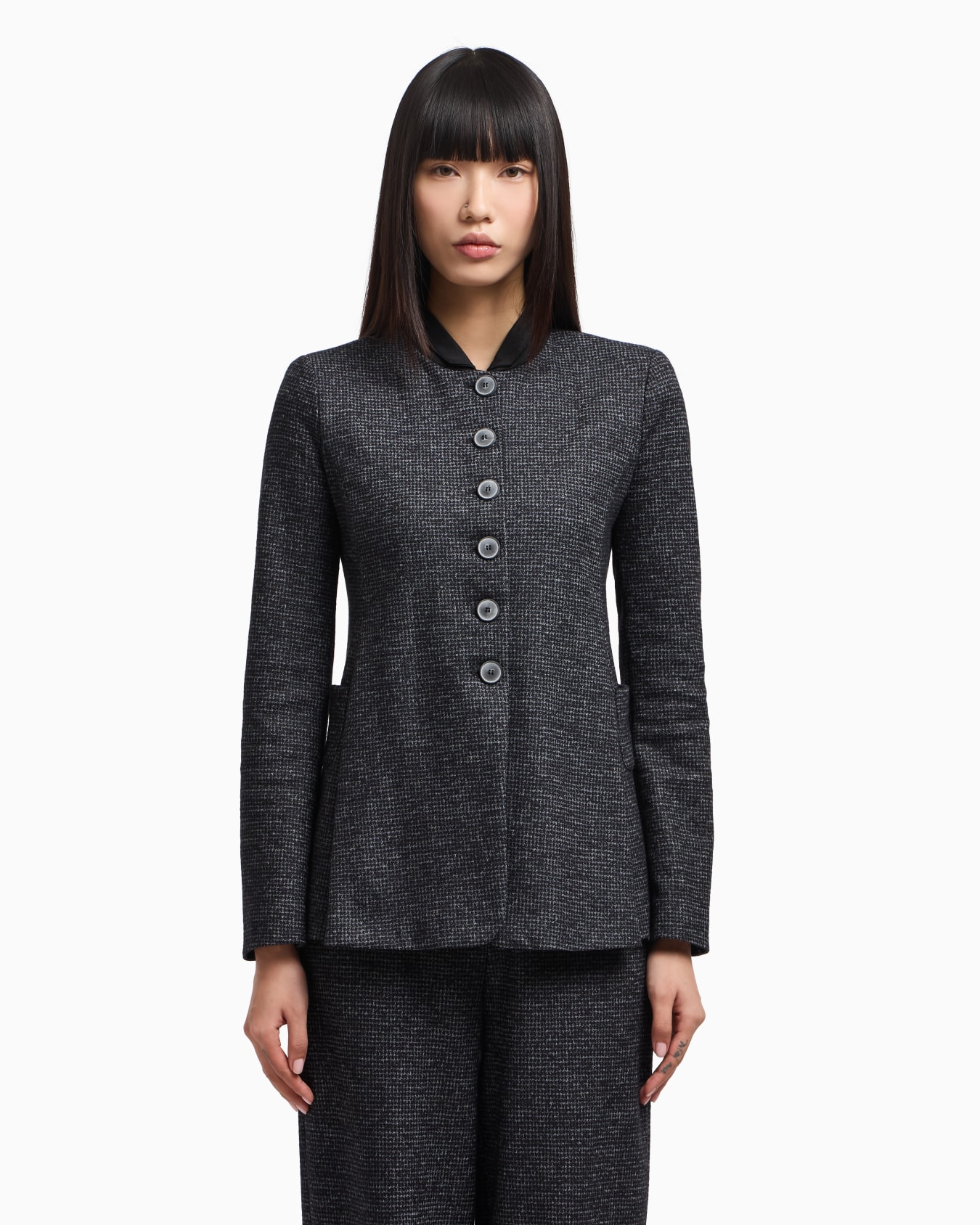Icon houndstooth cloth single-breasted jacket Slide 3