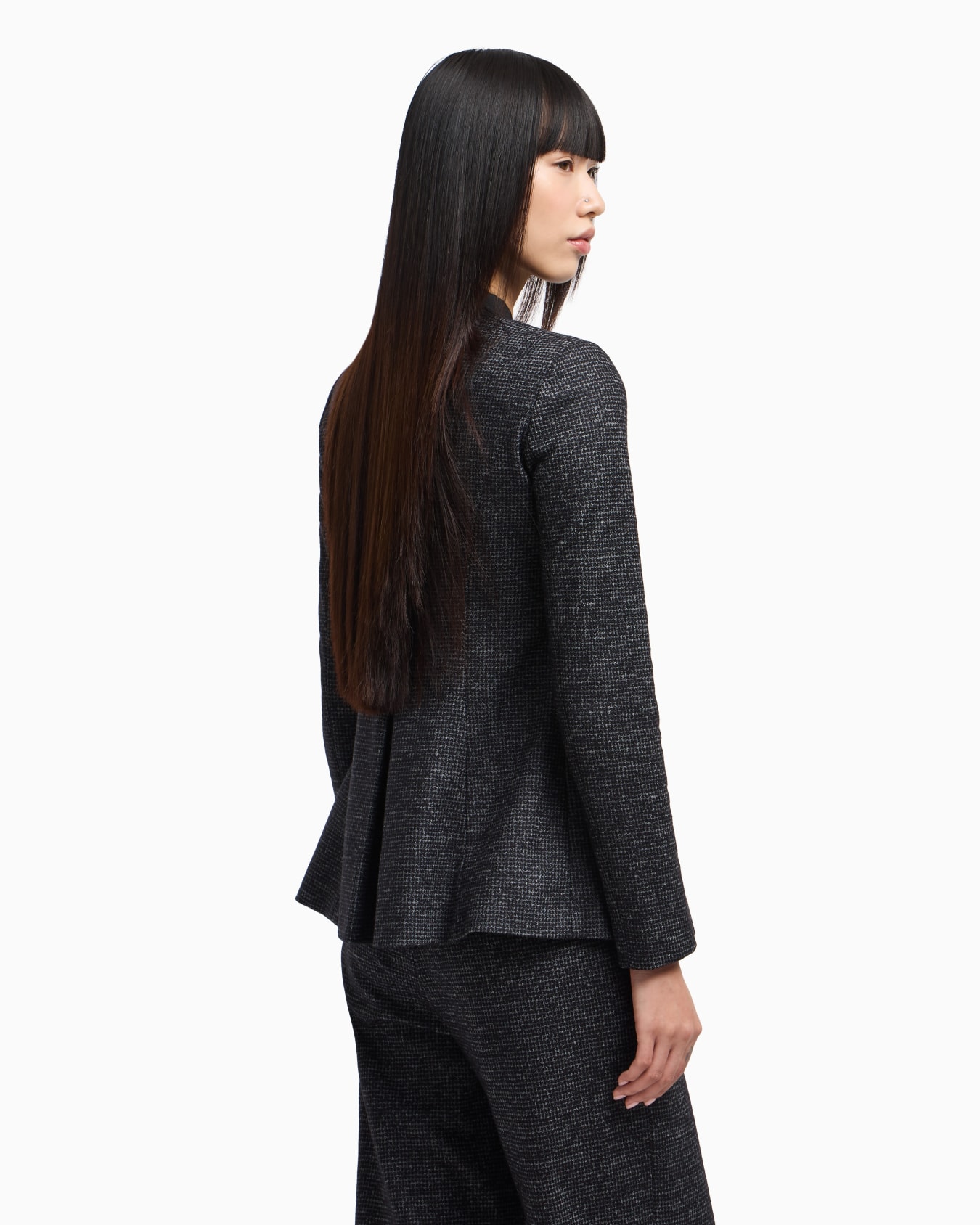 Icon houndstooth cloth single-breasted jacket Slide 2