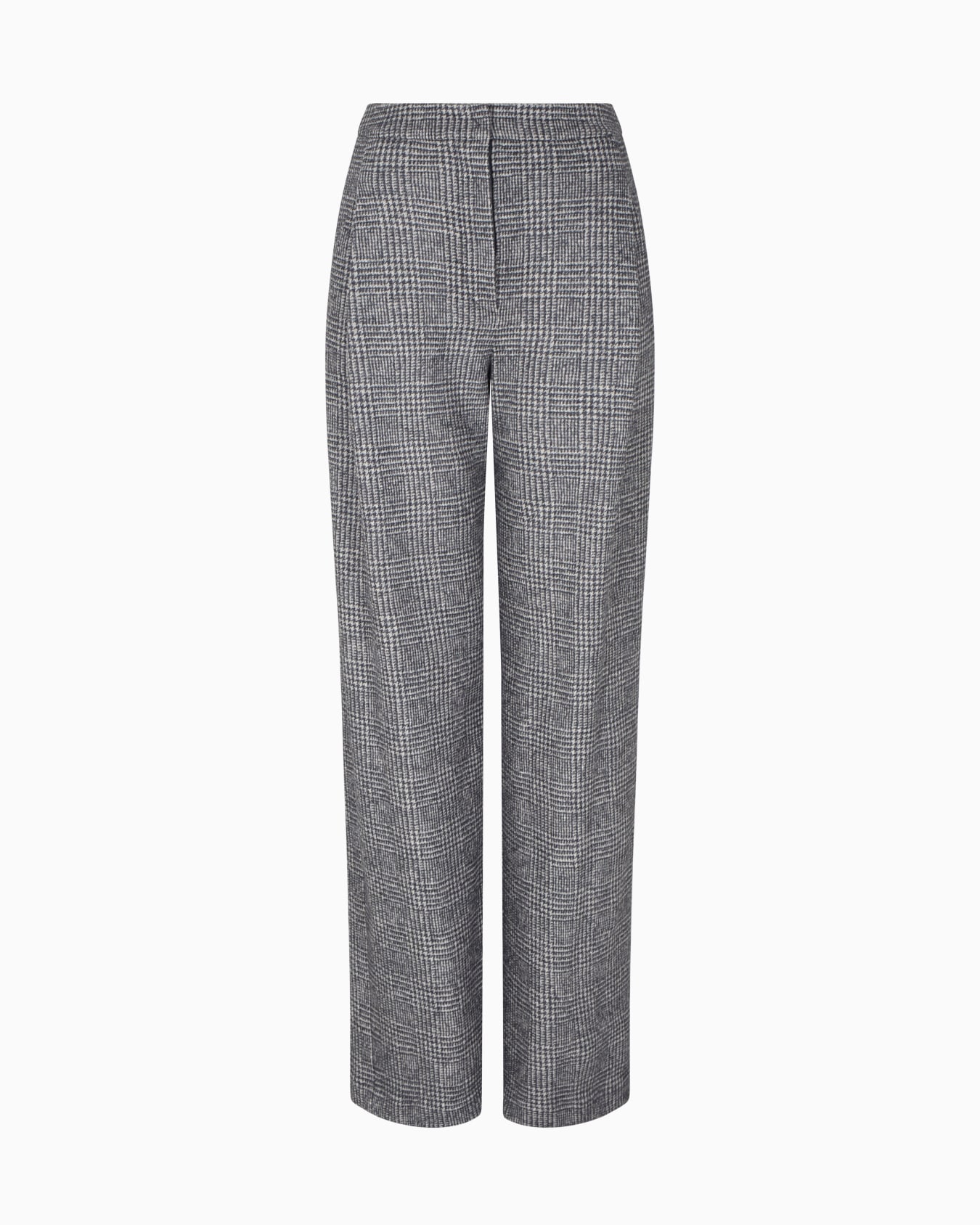 ASV Icon Prince of Wales check compact jersey-knit trousers with pleats Slide 0