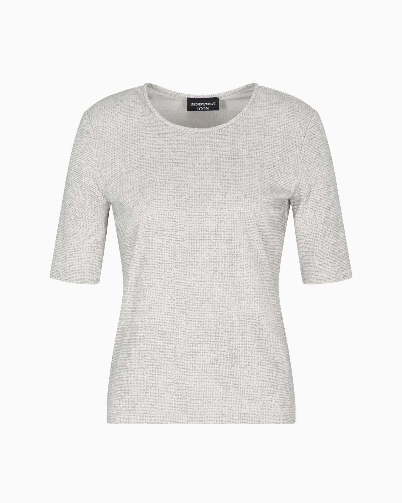 Icon Tシャツ クレープ風インターロックジャージー フロックパターン スライドする 0