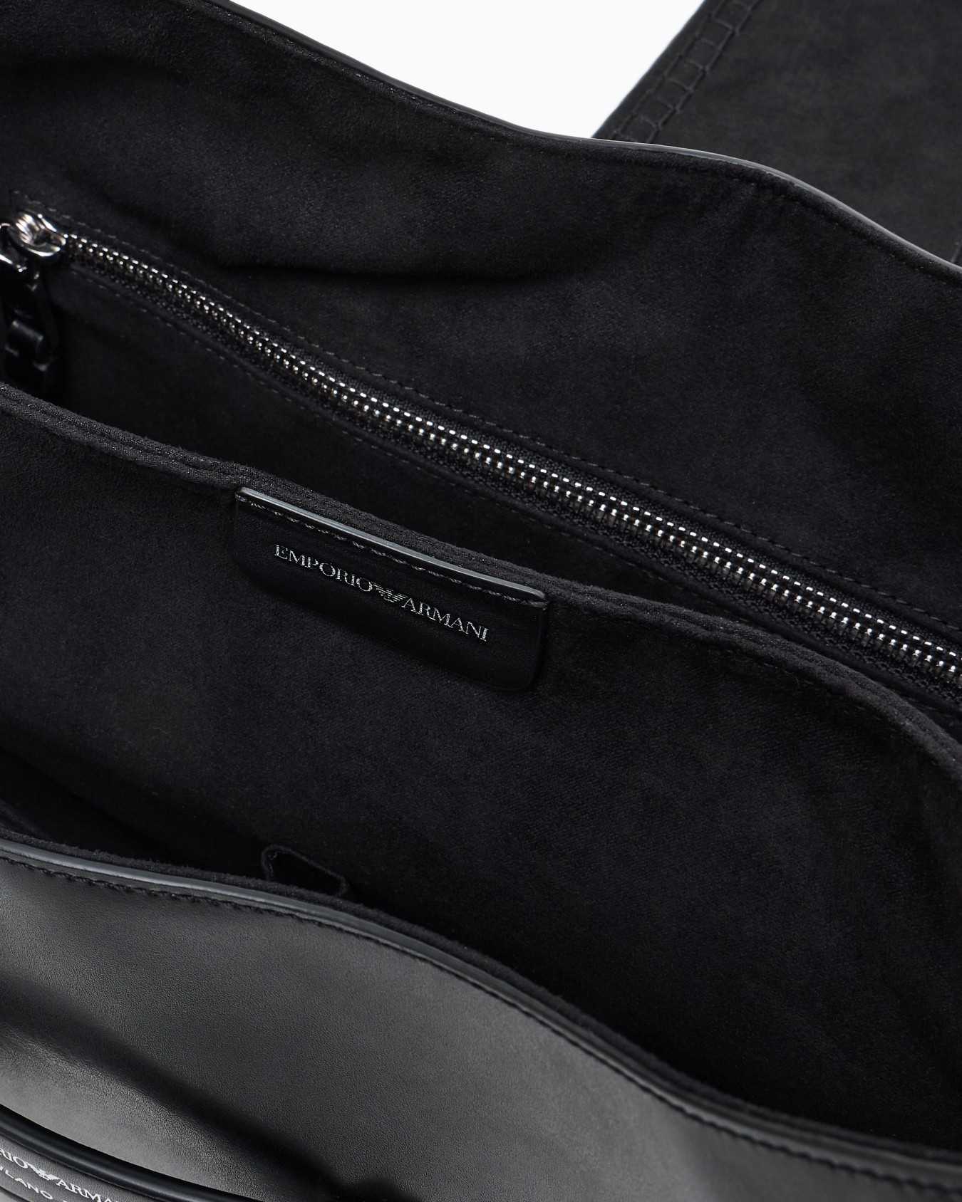 Large leather hobo shoulder bag with buckle  Slide 3