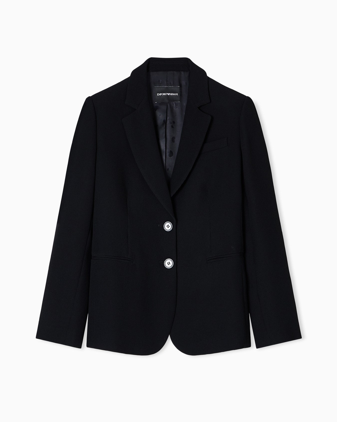Blazer à simple boutonnage en tissu technique gaufré ASV Diapositive 0