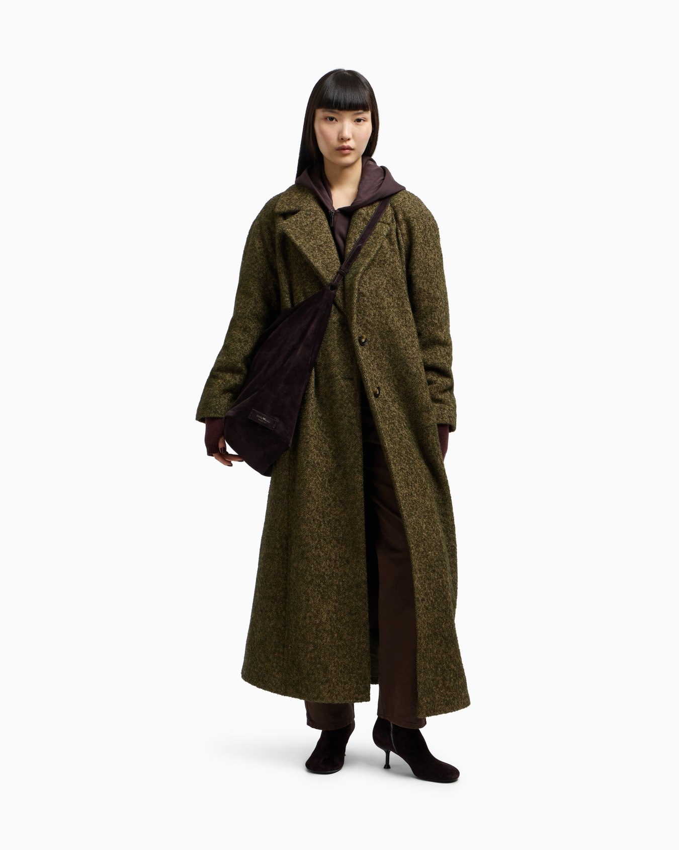 New York capsule collection bouclé wool-blend coat Slide 2