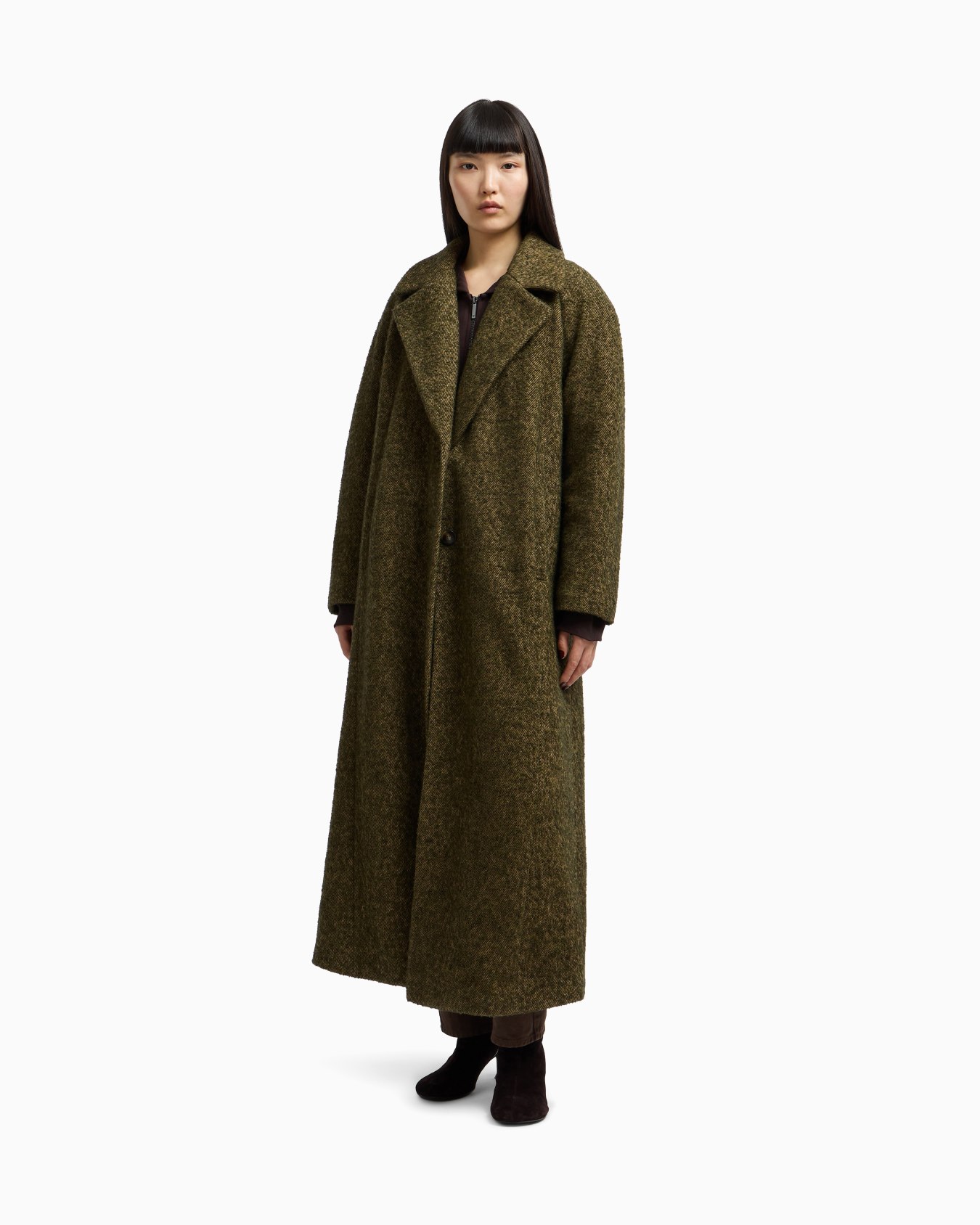 New York capsule collection bouclé wool-blend coat Slide 4