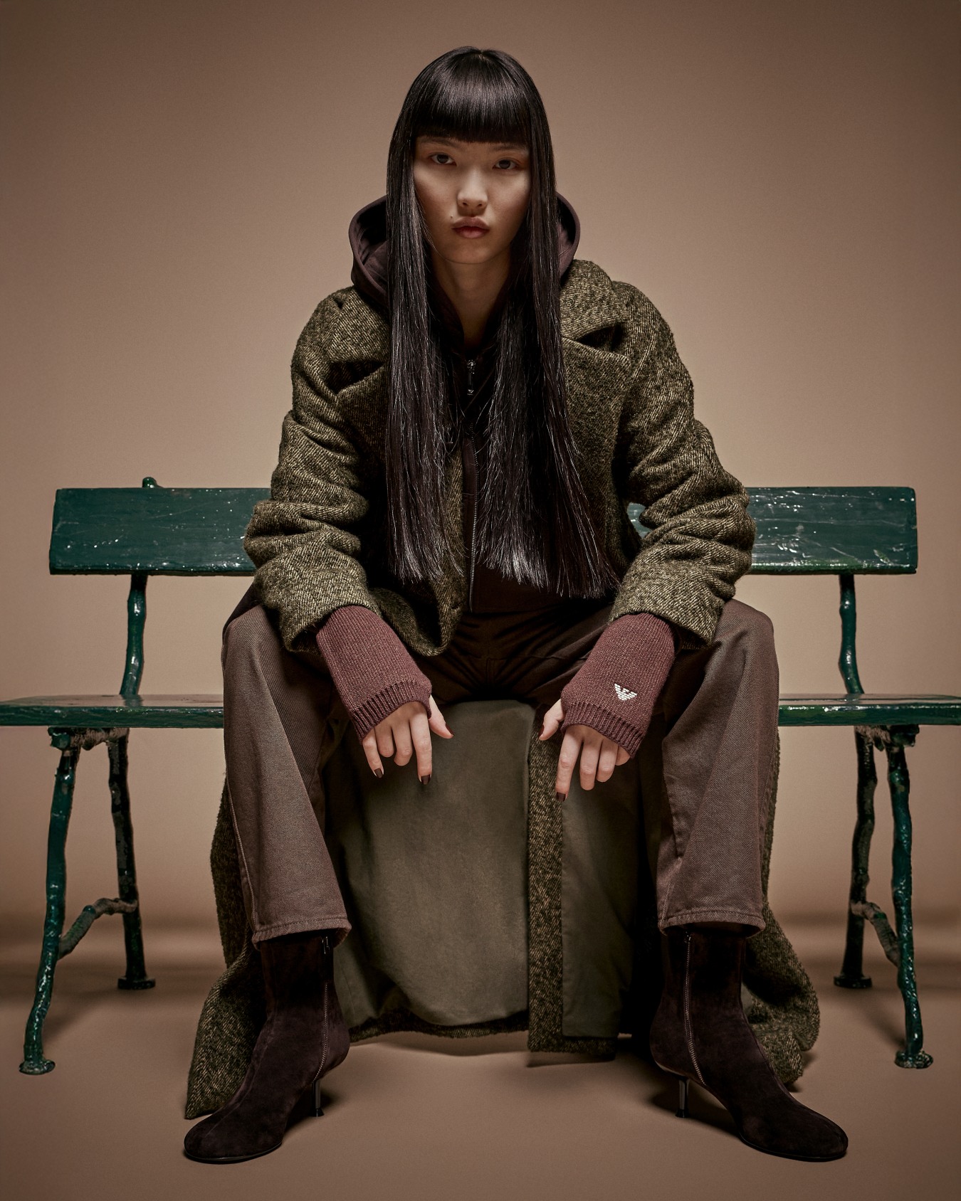 New York capsule collection bouclé wool-blend coat Slide 6
