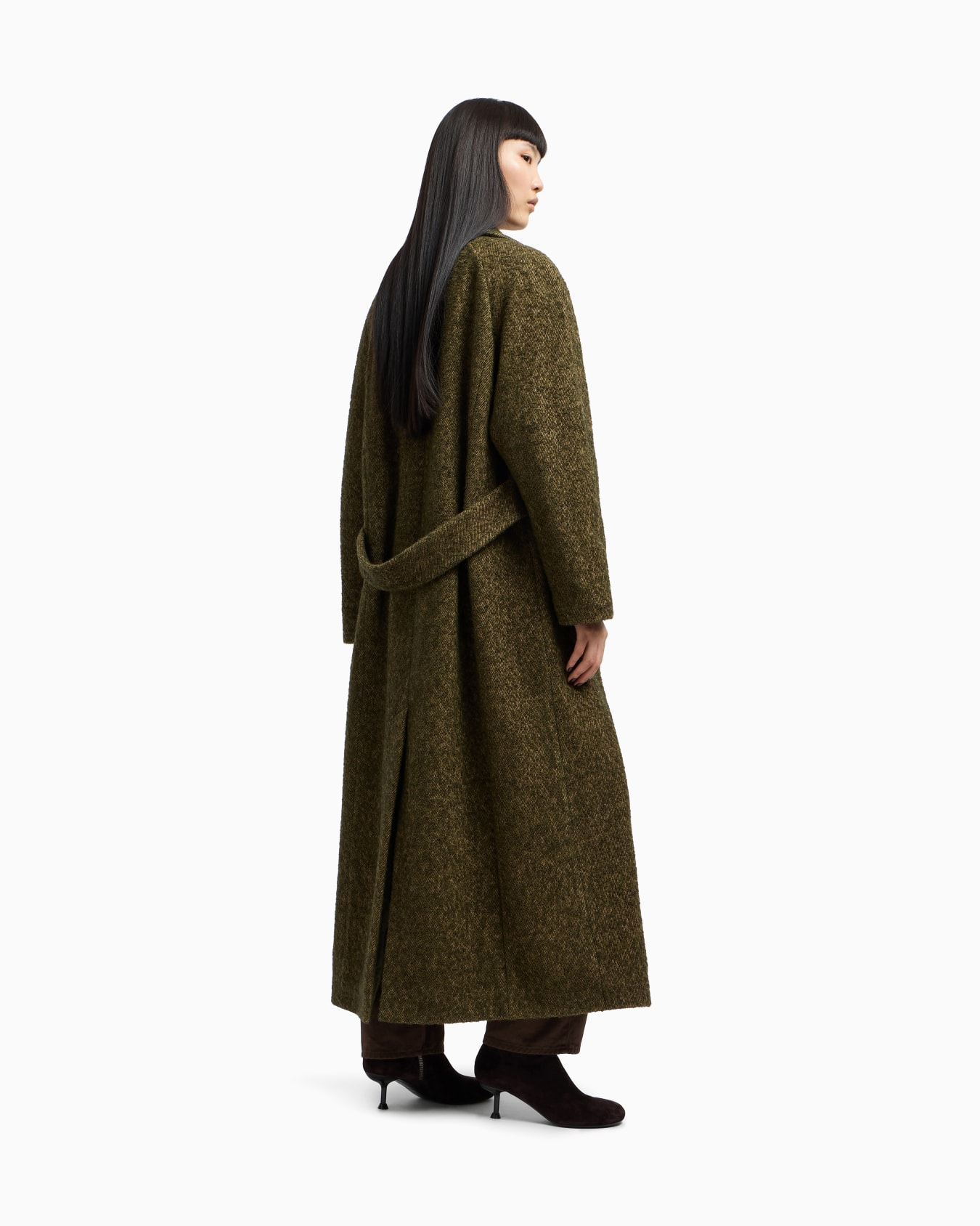 New York capsule collection bouclé wool-blend coat Slide 3