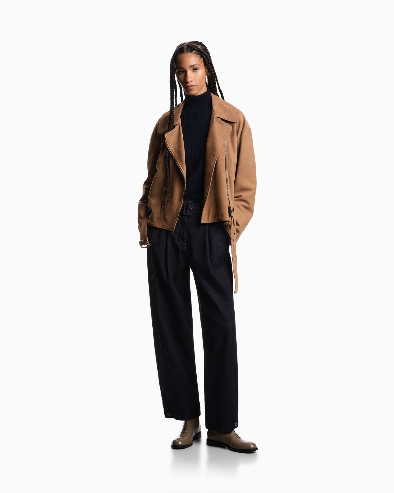 Maglione collo lupetto con motivo rombi Icon Slide 1
