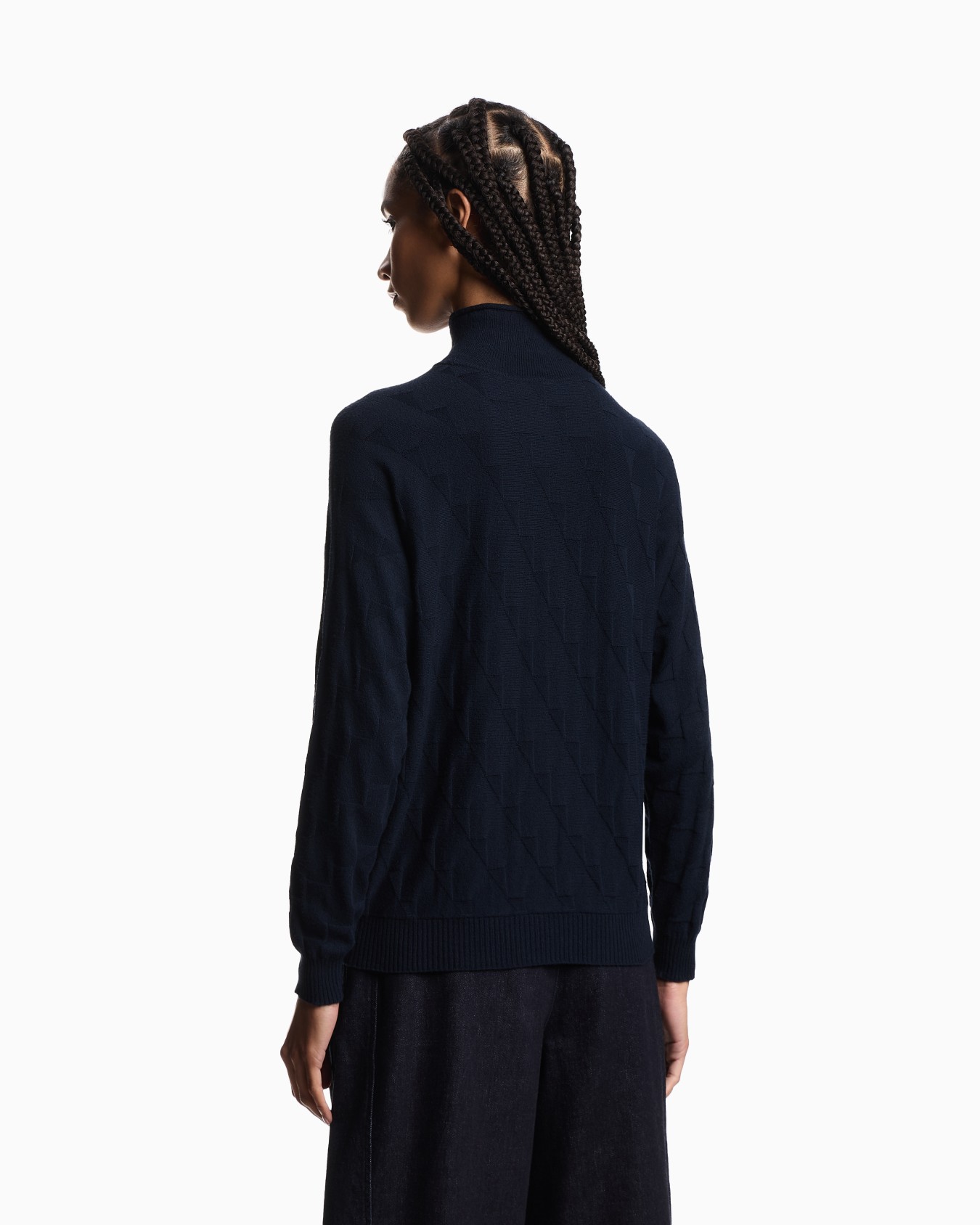 Maglione collo lupetto con motivo rombi Icon Slide 2
