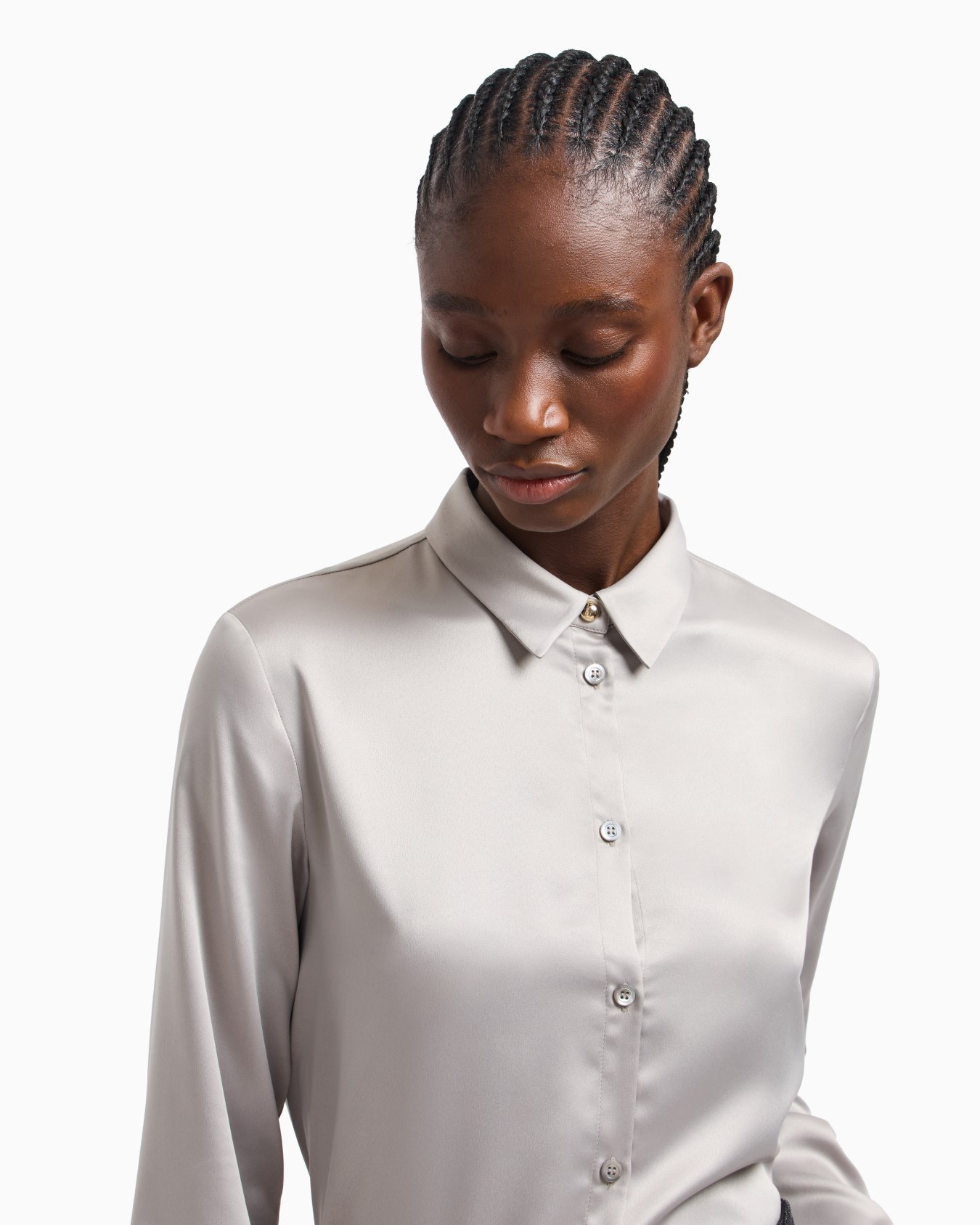 Valentine’s Day capsule collection satin crêpe shirt Slide 4