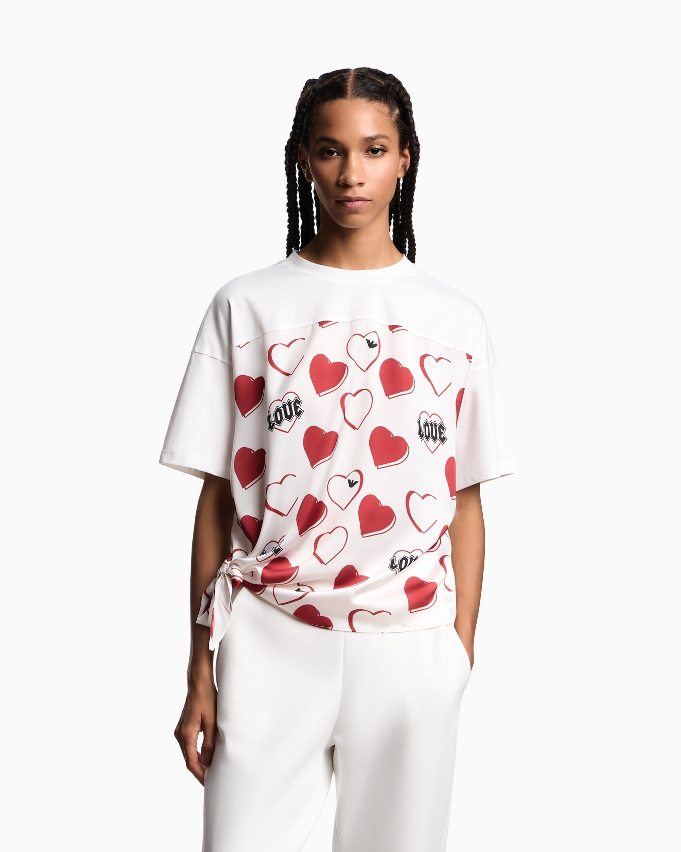 Camiseta de punto con detalle de satén cápsula San Valentín ASV Diapositiva 3