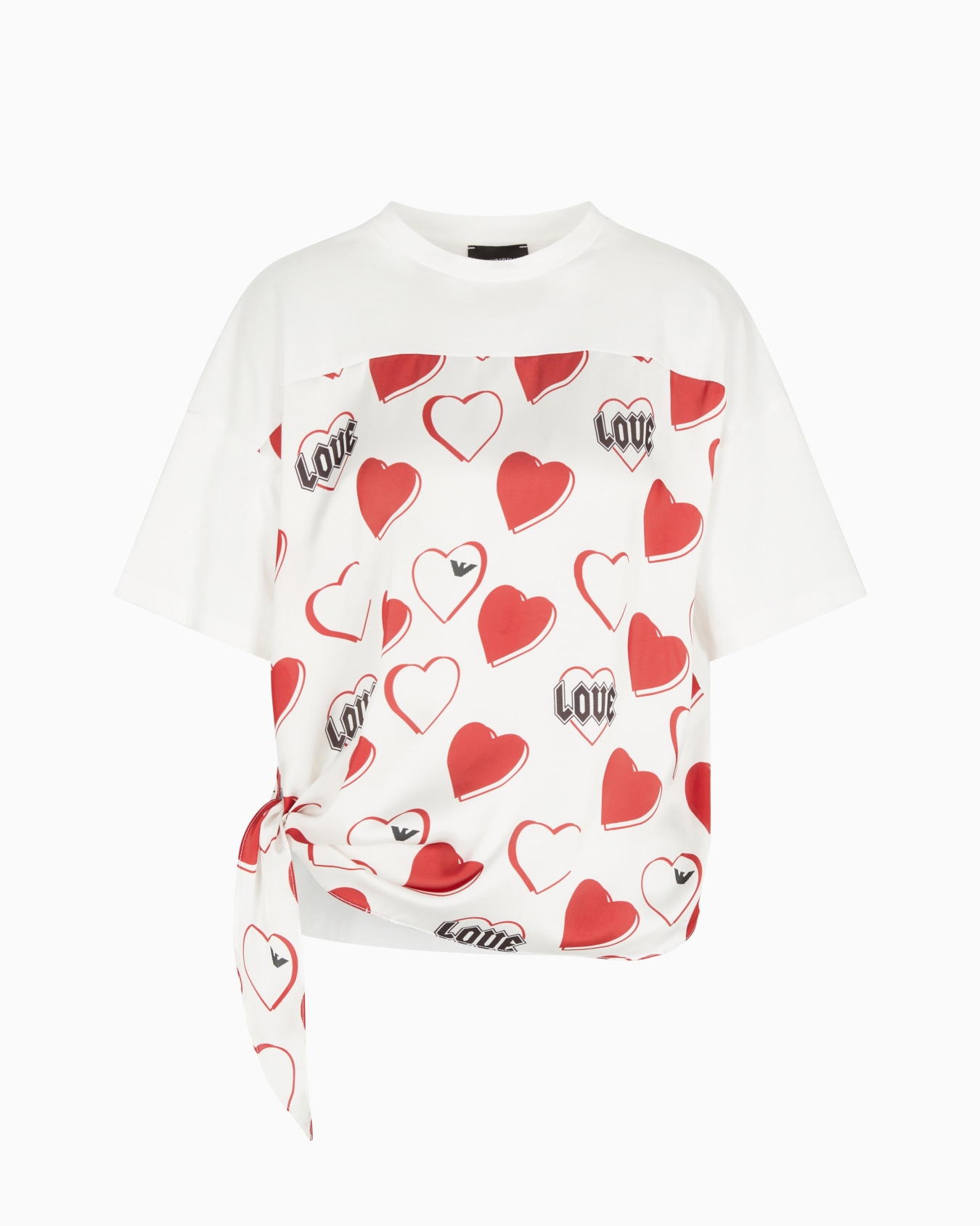T-shirt in jersey con inserto in satin Capsule San Valentino ASV Slide 0