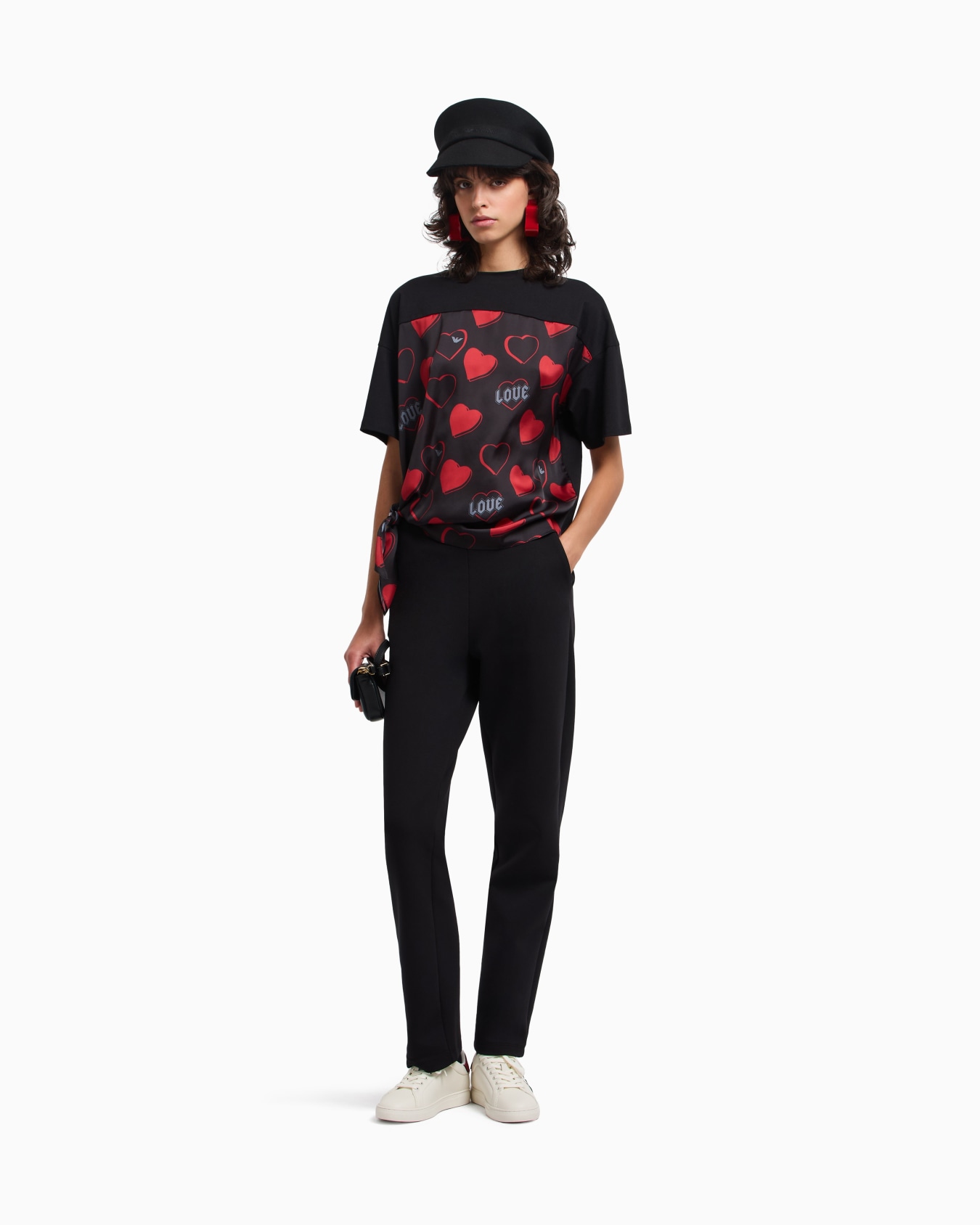 T-shirt in jersey con inserto in satin Capsule San Valentino ASV Slide 1