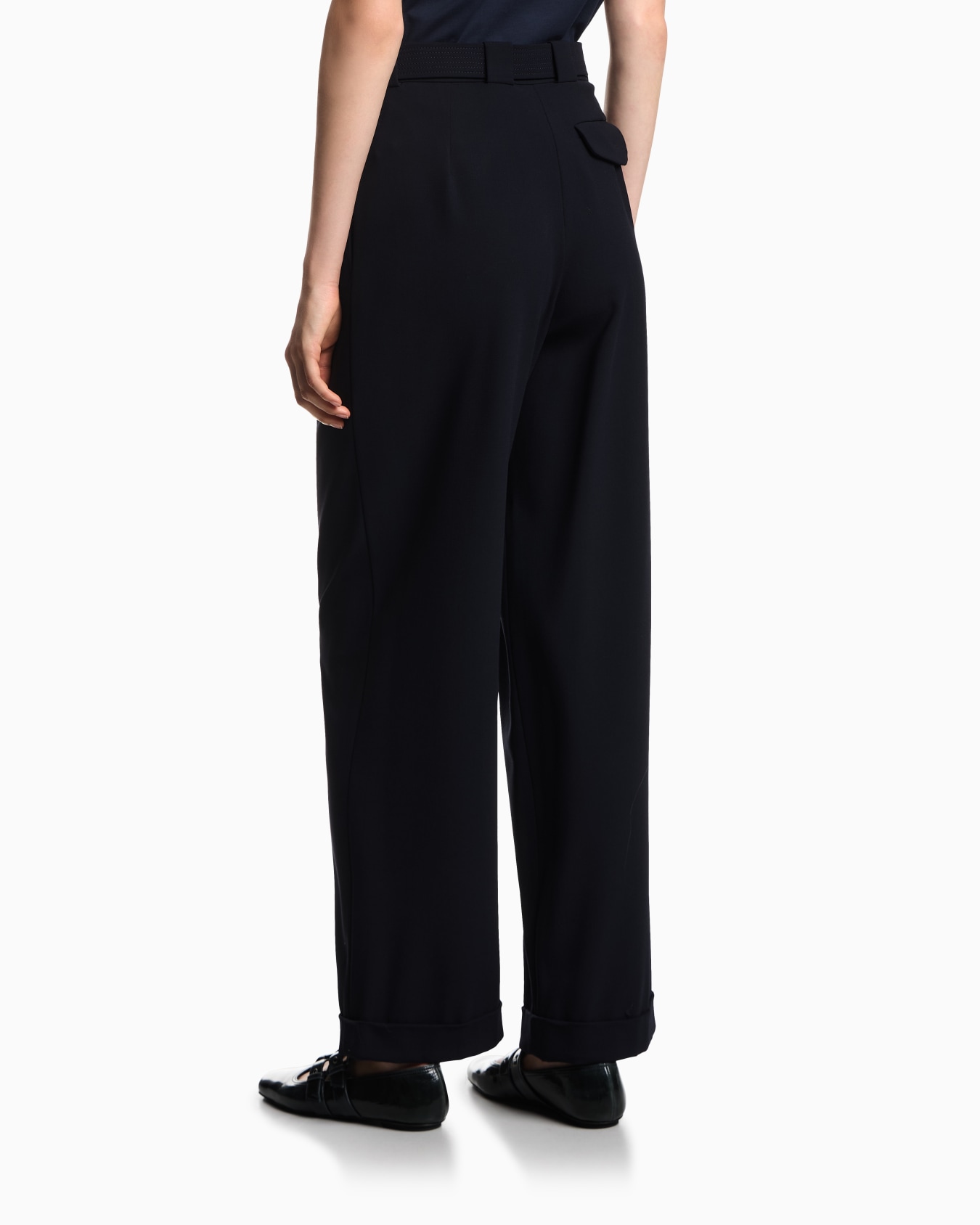 Pantaloni con pinces in lana grain de poudre  Slide 2