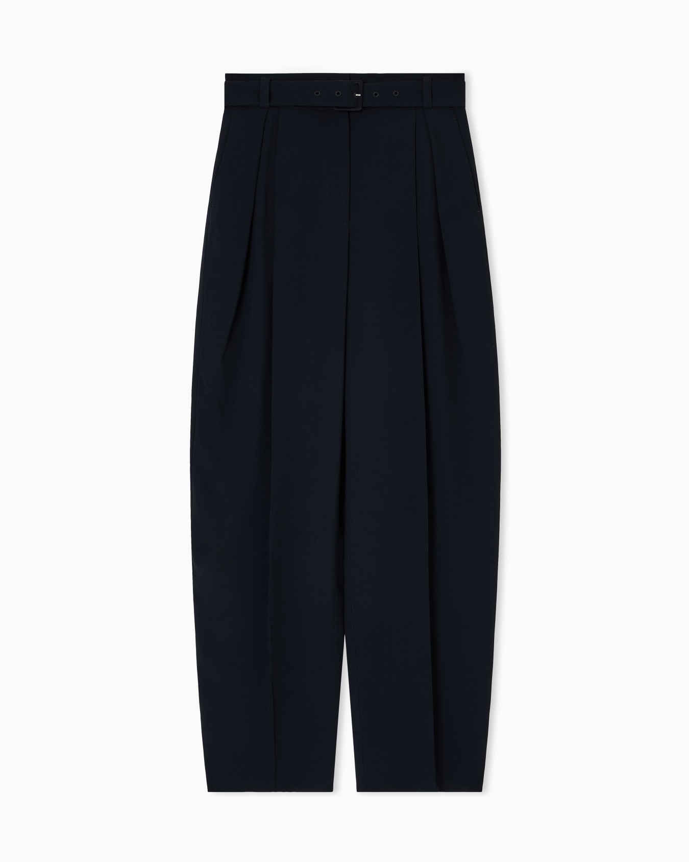 Envers satin trousers with pleats and belt Slide 0