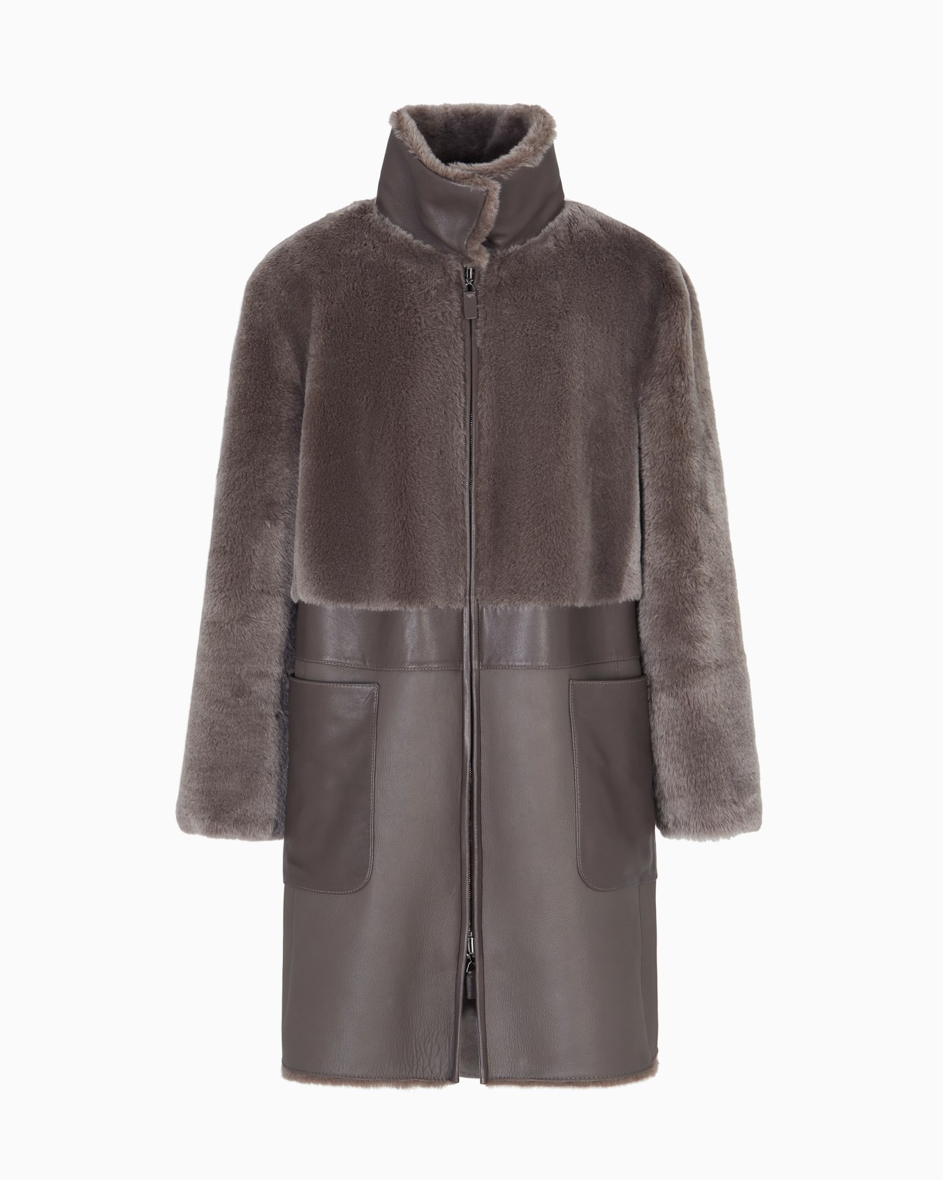 ASV reversible coat in Spanish merino shearling lambskin Slide 3