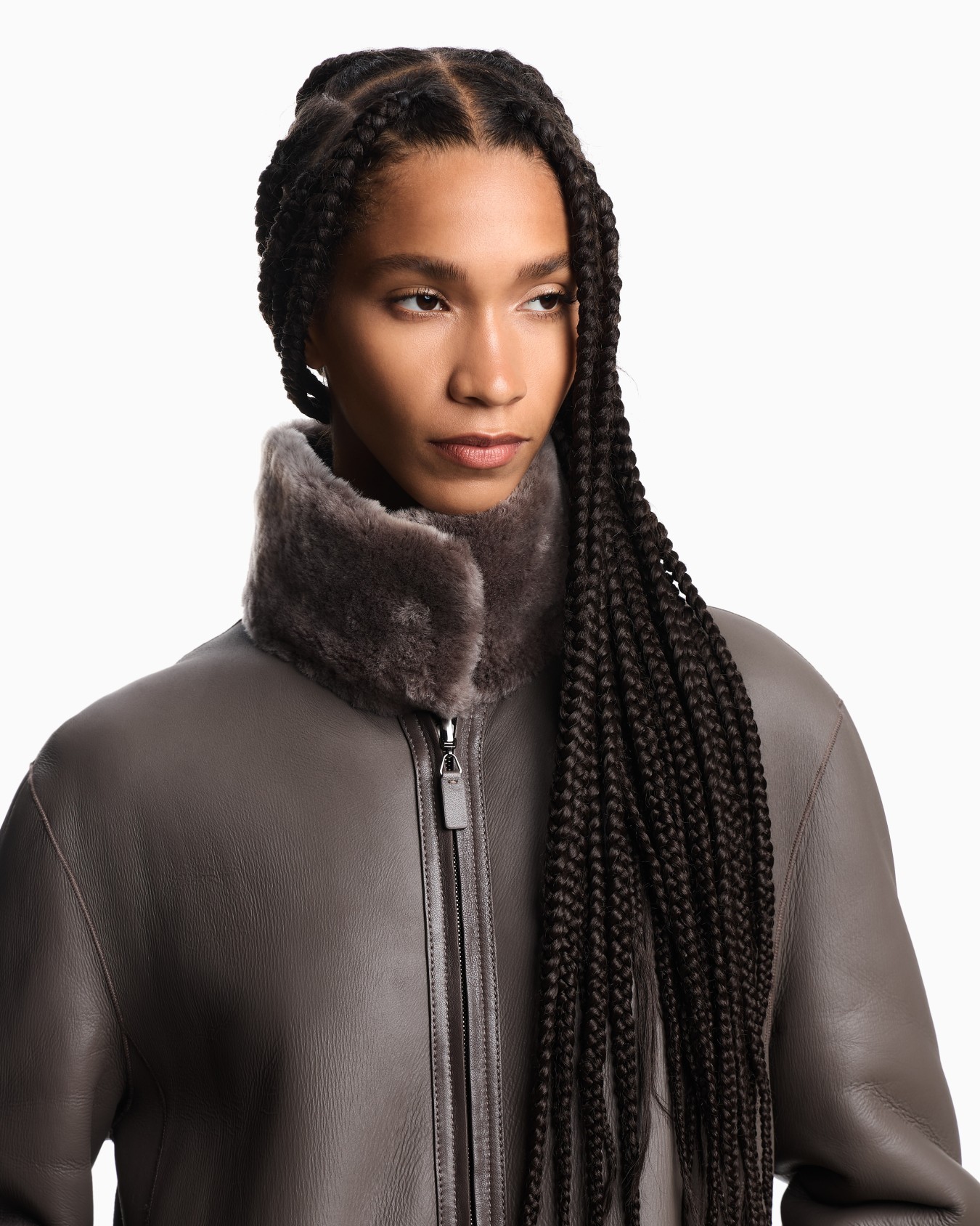 ASV reversible coat in Spanish merino shearling lambskin Slide 4