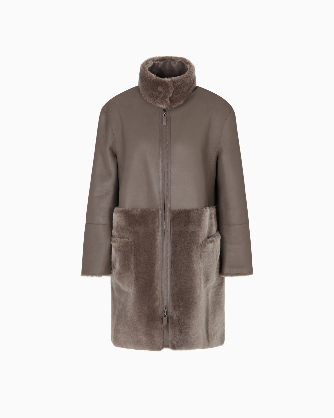 ASV reversible coat in Spanish merino shearling lambskin Slide 0