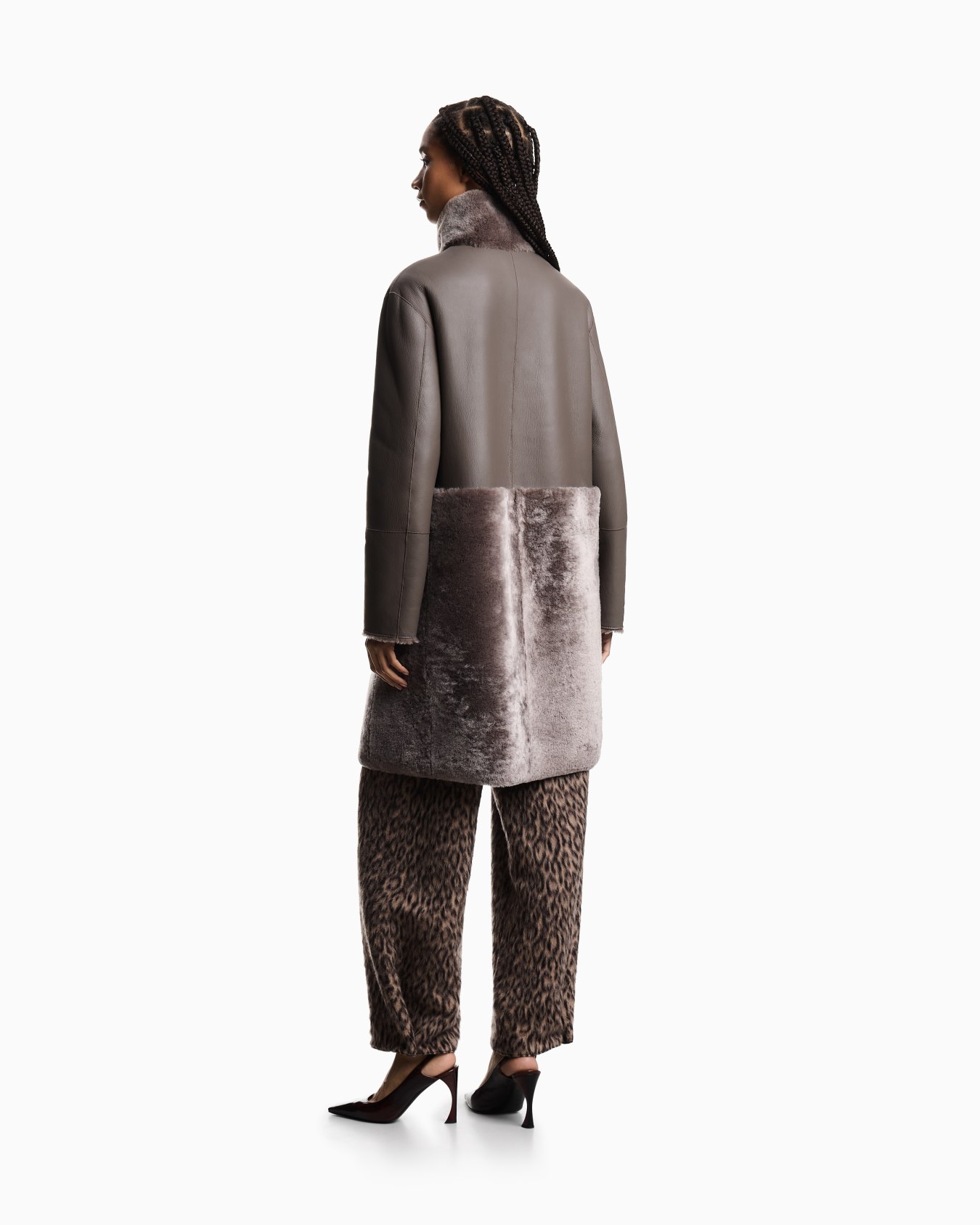 ASV reversible coat in Spanish merino shearling lambskin Slide 2