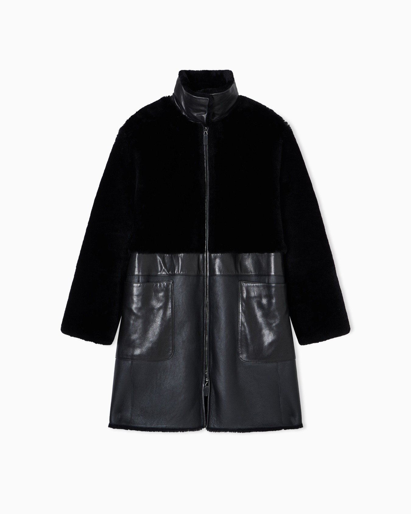 ASV reversible coat in Spanish merino shearling lambskin Slide 3
