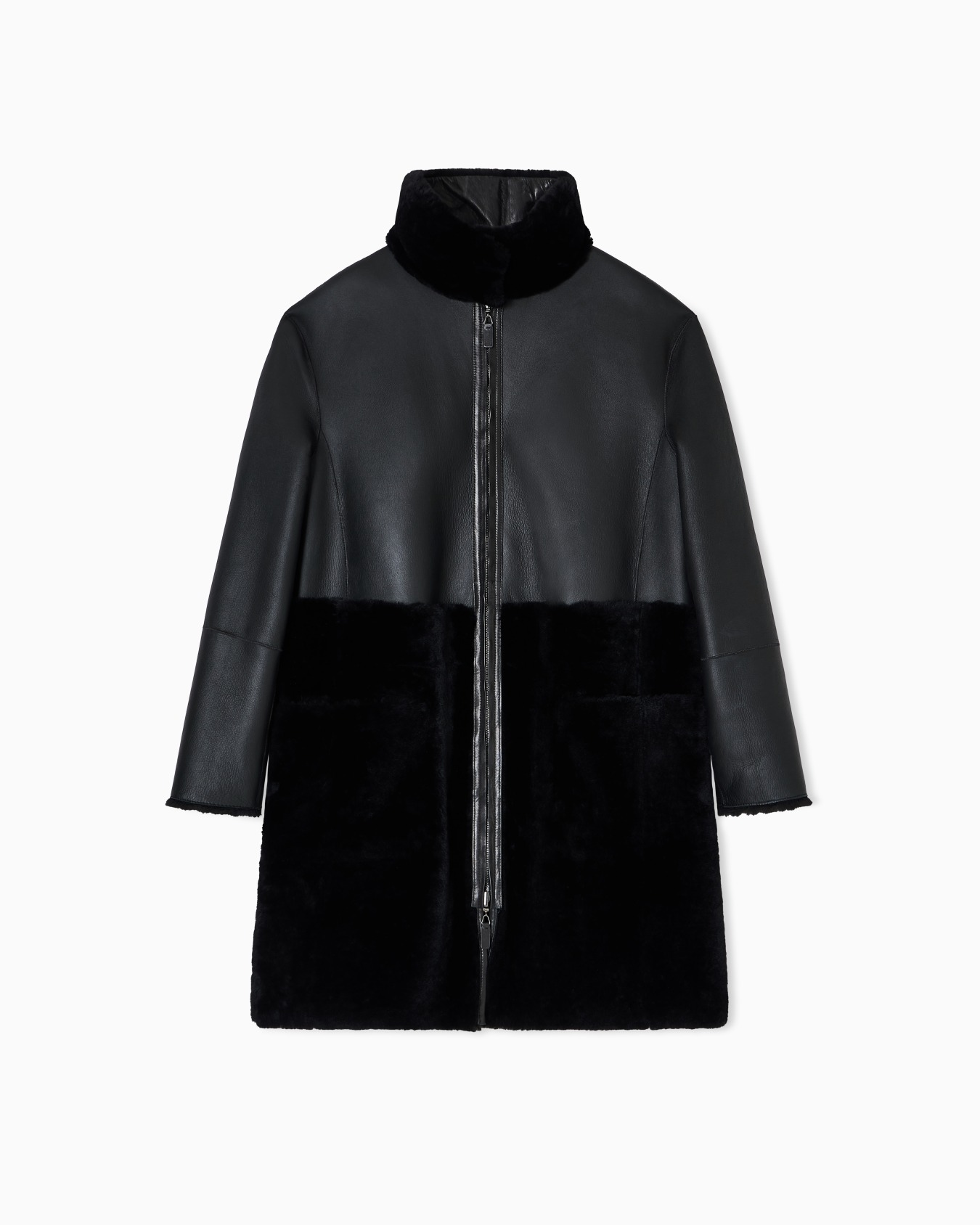 ASV reversible coat in Spanish merino shearling lambskin Slide 0