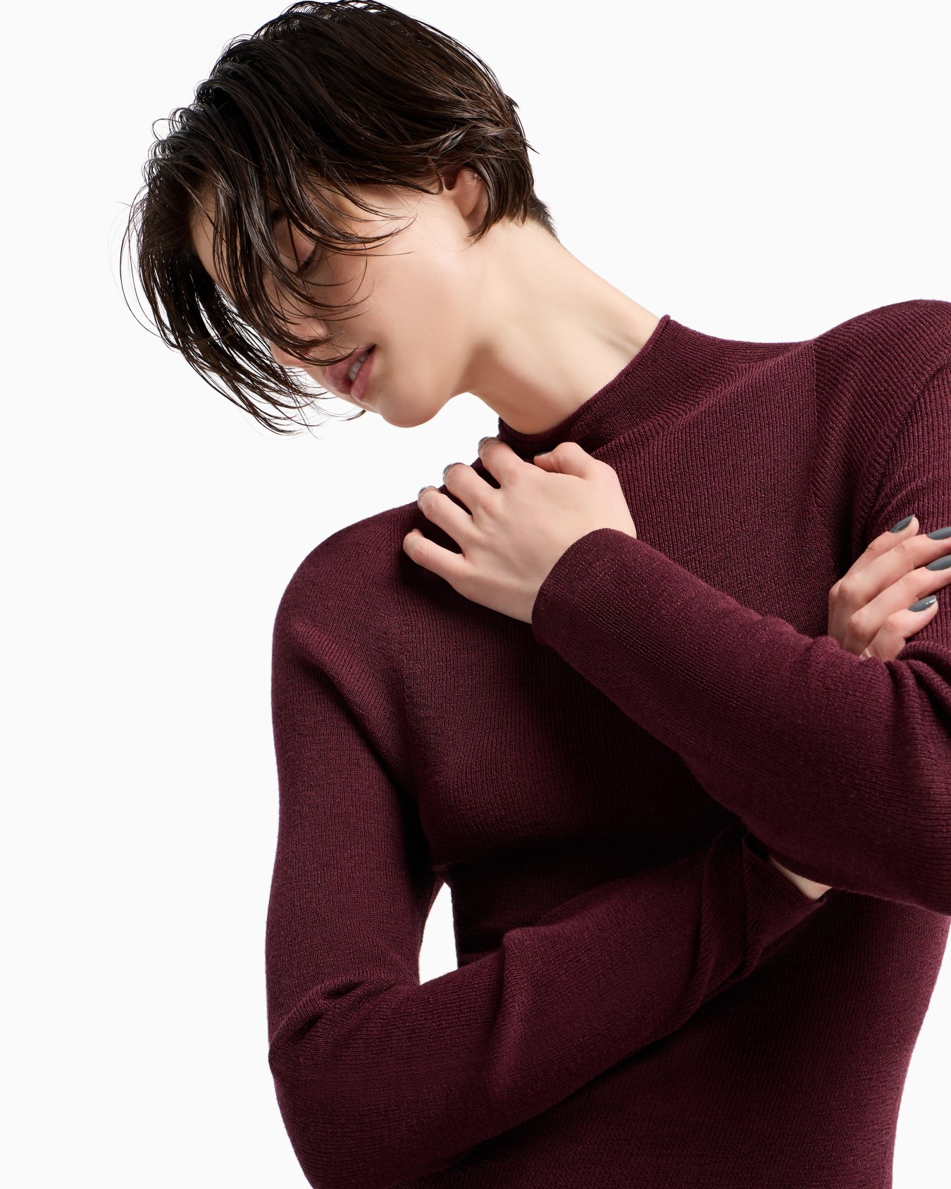 Pull à col roulé en laine vierge mélangée Capsule Polygon Diapositive 4