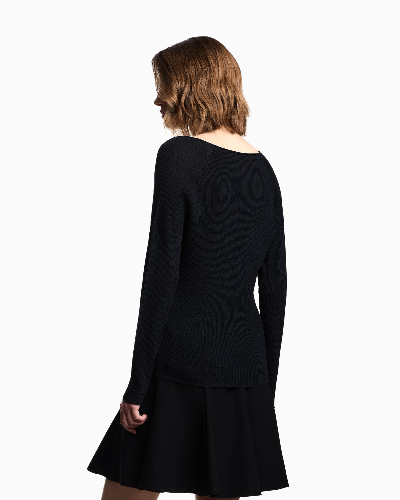 Polygon capsule collection virgin wool blend V-neck jumper Slide 2