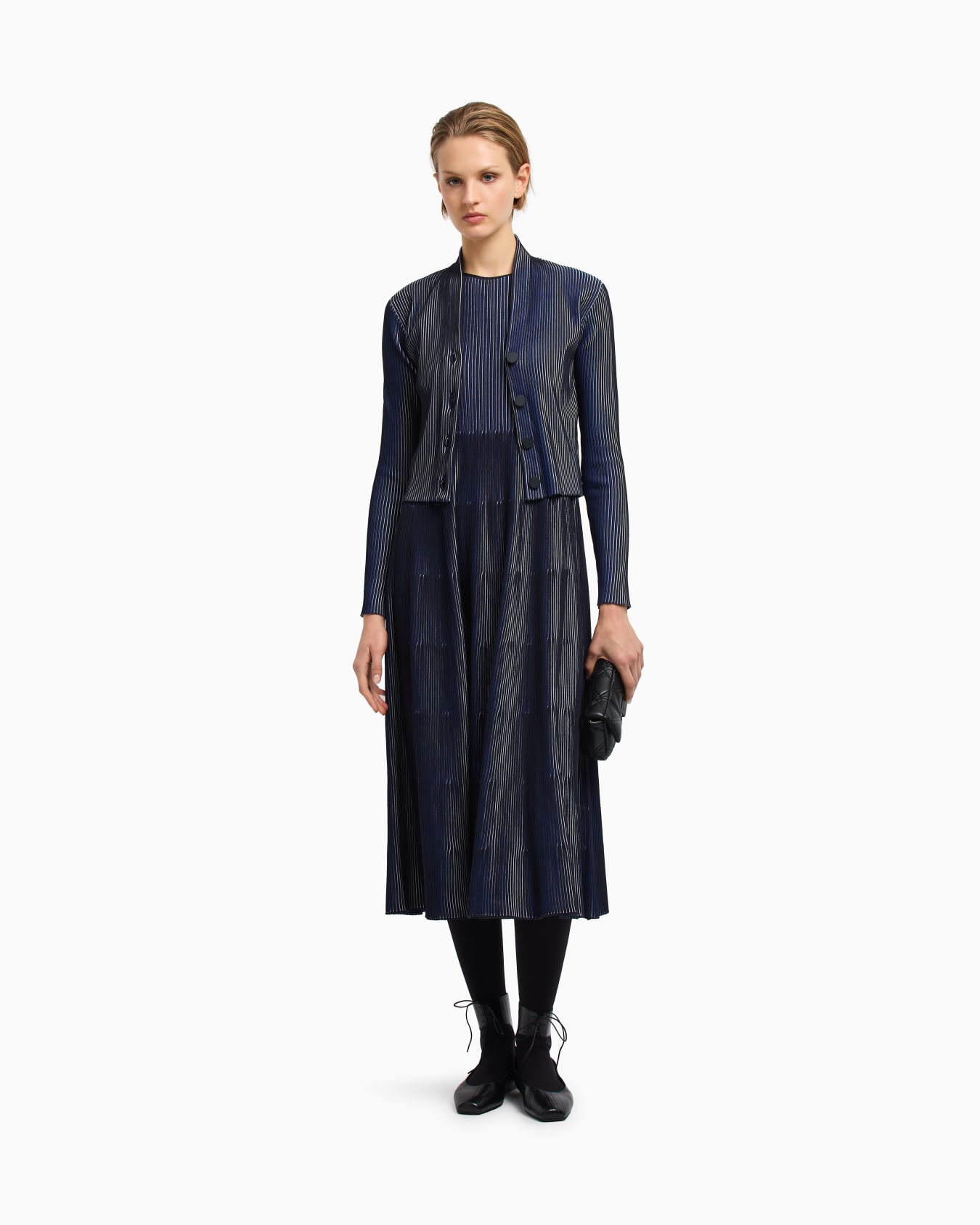 Robe sans manches en tissu endroit et envers effet vanisé Diapositive 2