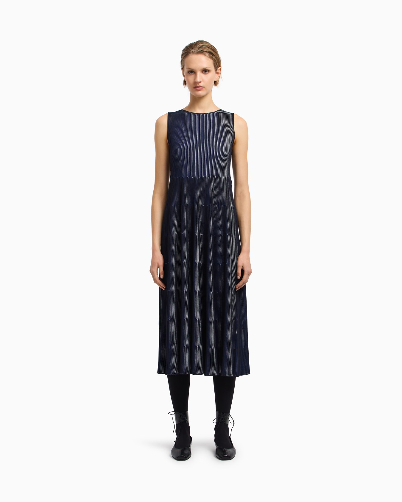 Robe sans manches en tissu endroit et envers effet vanisé Diapositive 4
