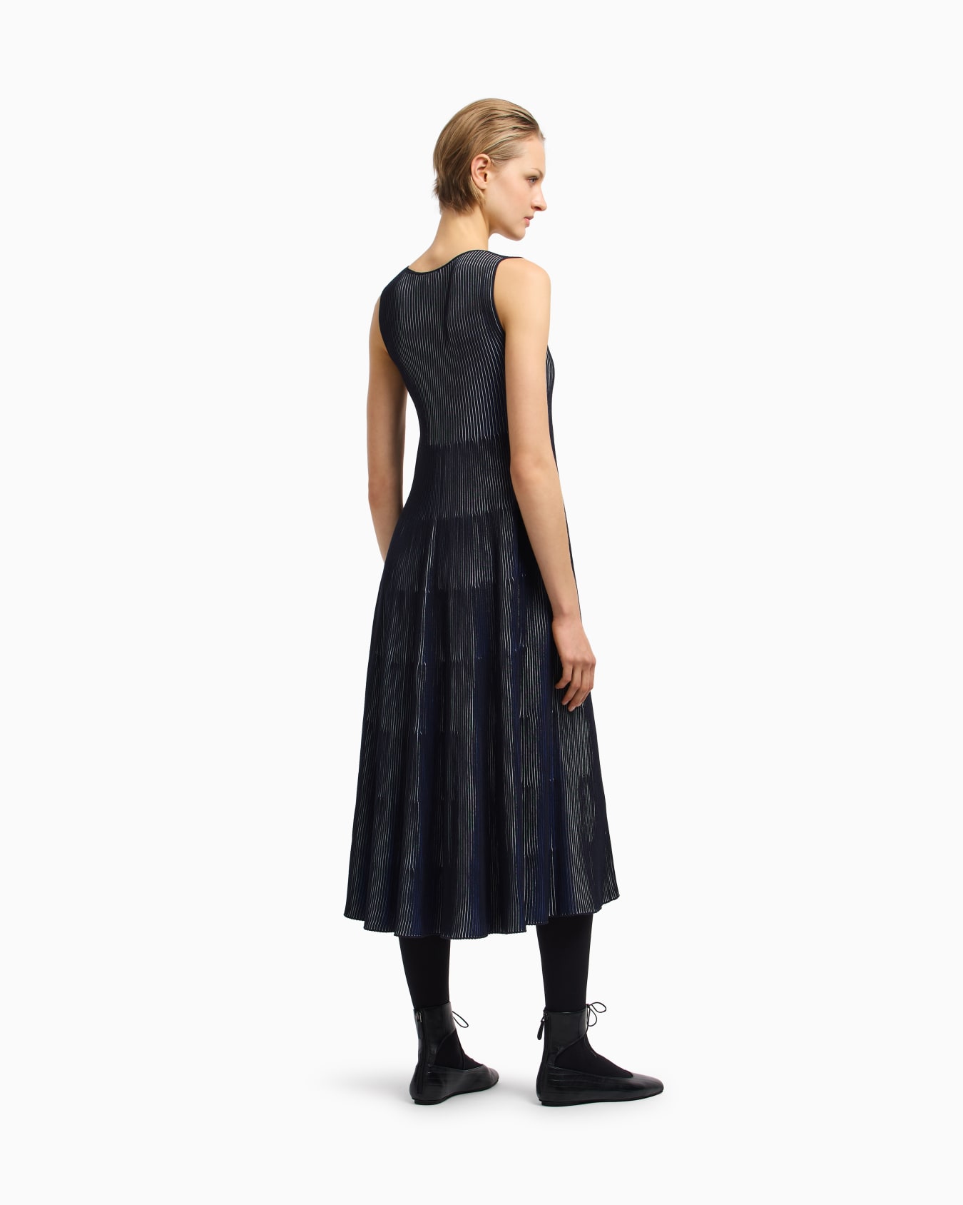Robe sans manches en tissu endroit et envers effet vanisé Diapositive 3