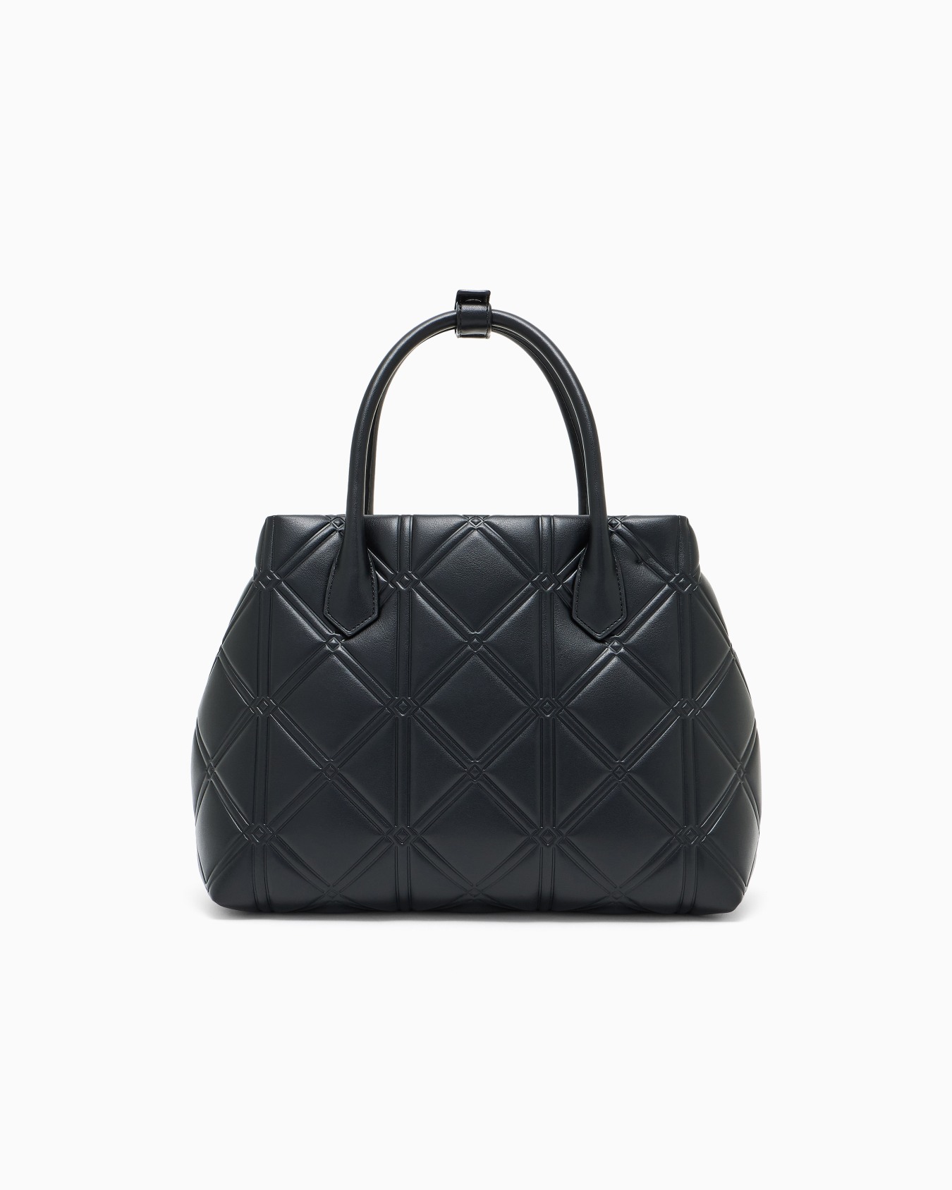 Nappa leather-effect shopper bag with embossed motif Slide 2