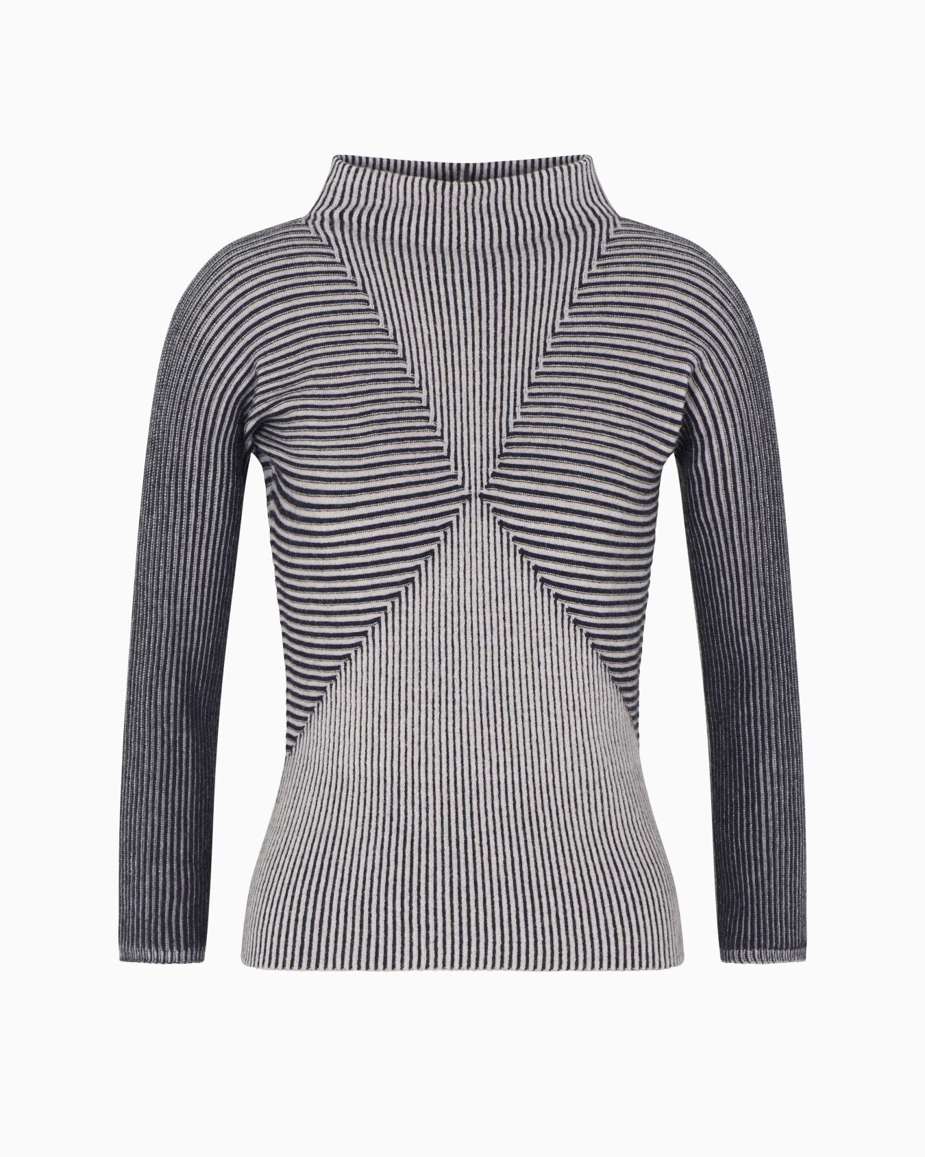 Jumper with striped links-stitch details Slide 0