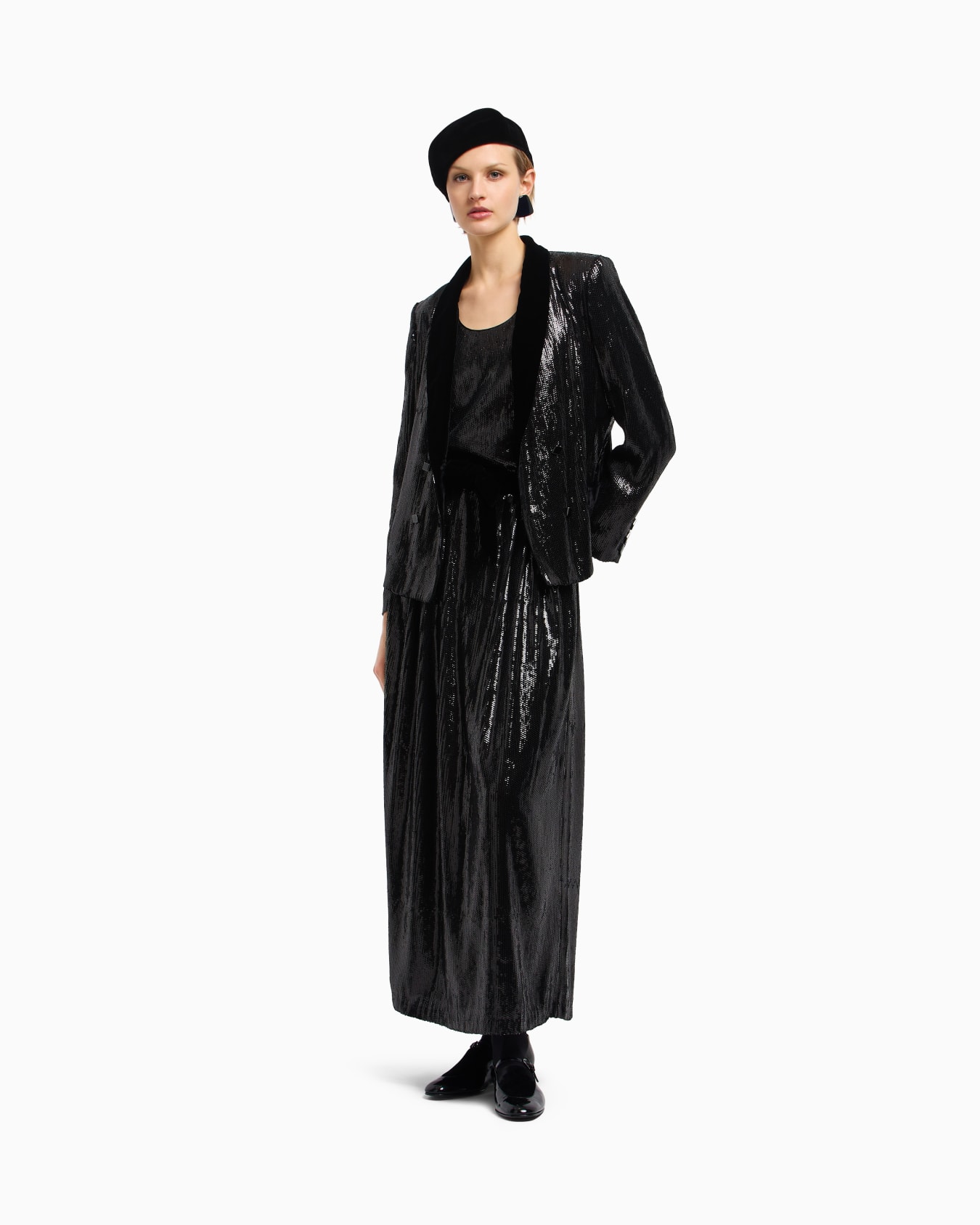 Sleeveless top with all-over sequins Slide 2