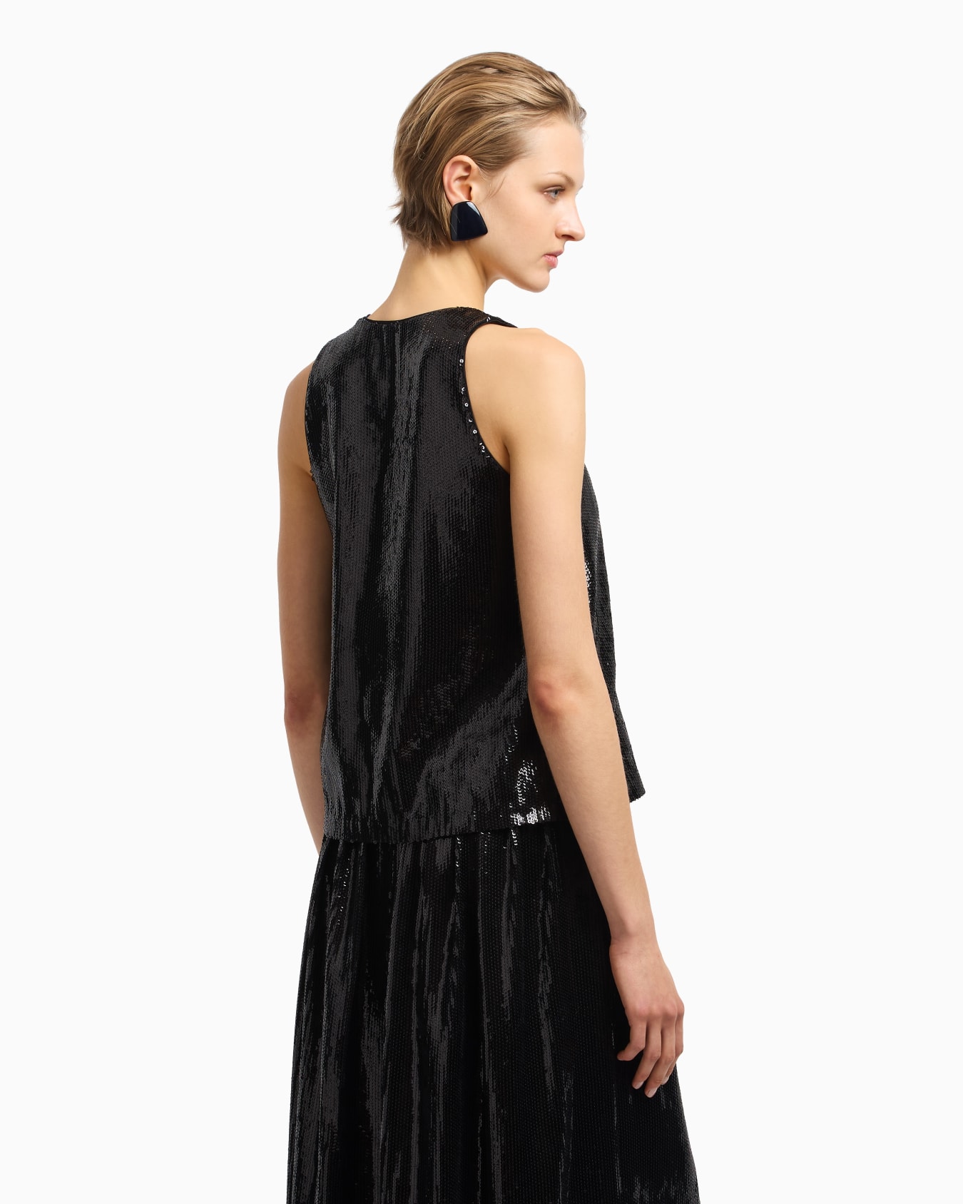 Sleeveless top with all-over sequins Slide 3