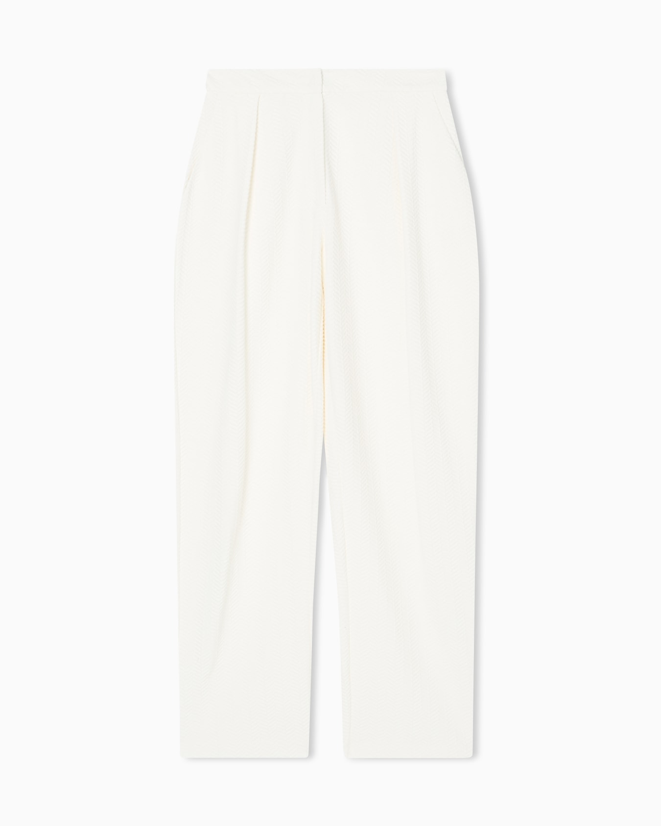 ASV chevron motif jersey trousers with pleats Slide 0