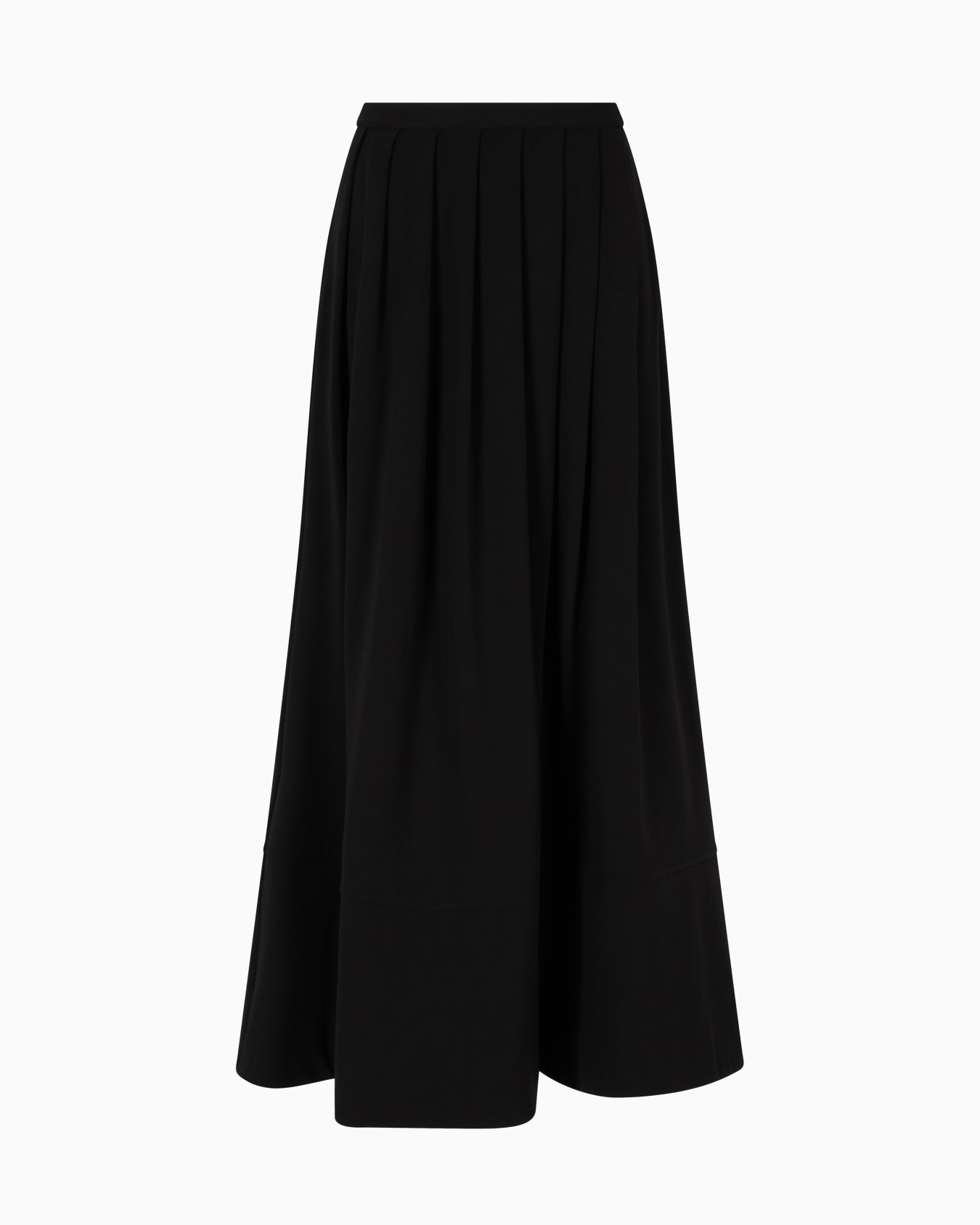 Crêpe jersey long skirt with darts Slide 0
