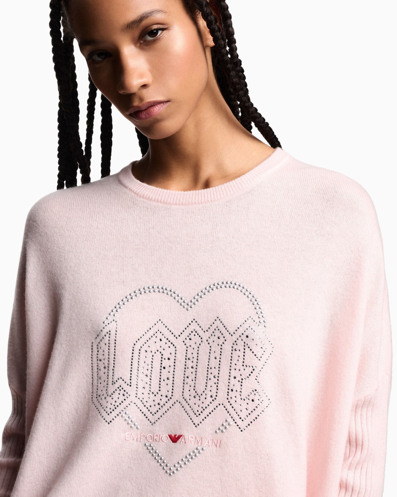 Valentine’s Day capsule collection virgin-wool jumper with rhinestones Slide 4