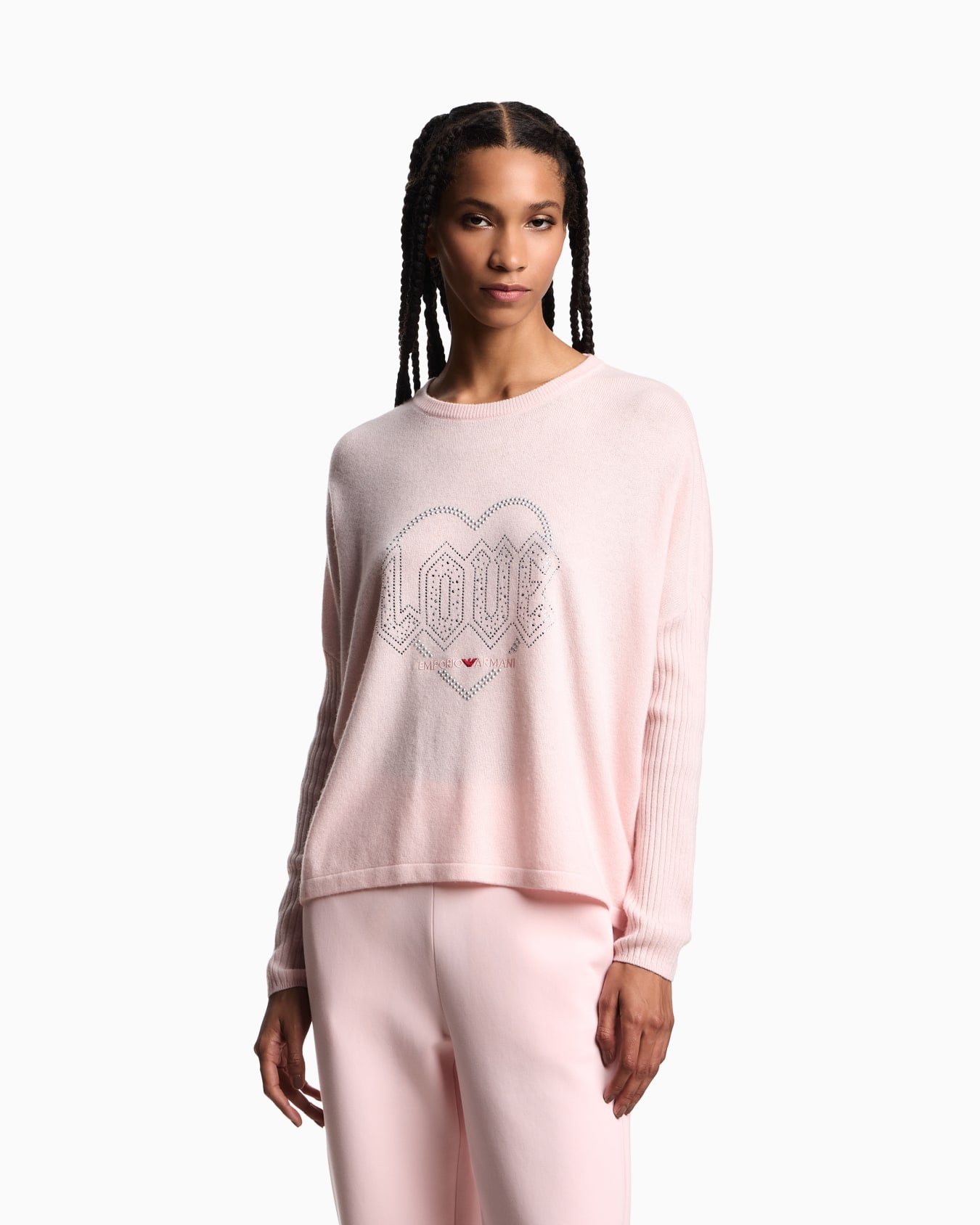 Valentine’s Day capsule collection virgin-wool jumper with rhinestones Slide 3