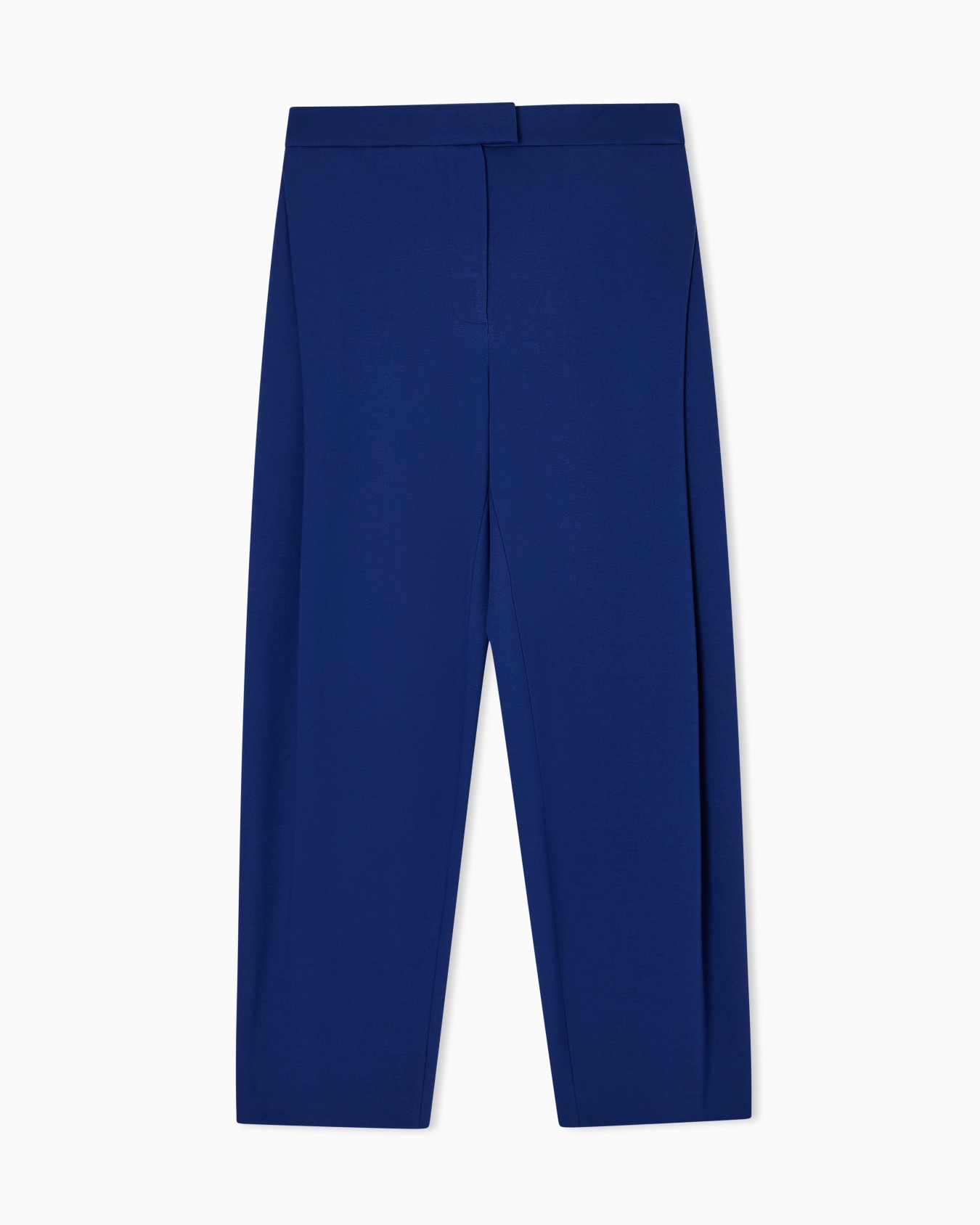 Pantalones de punto milano elástico con pliegue  Diapositiva 0