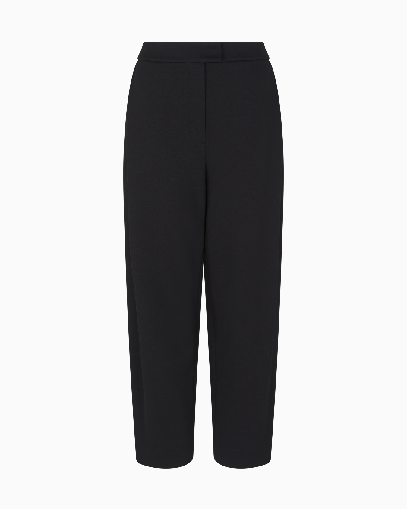 Stretch Milano-stitch fabric trousers with a pleat  Slide 0