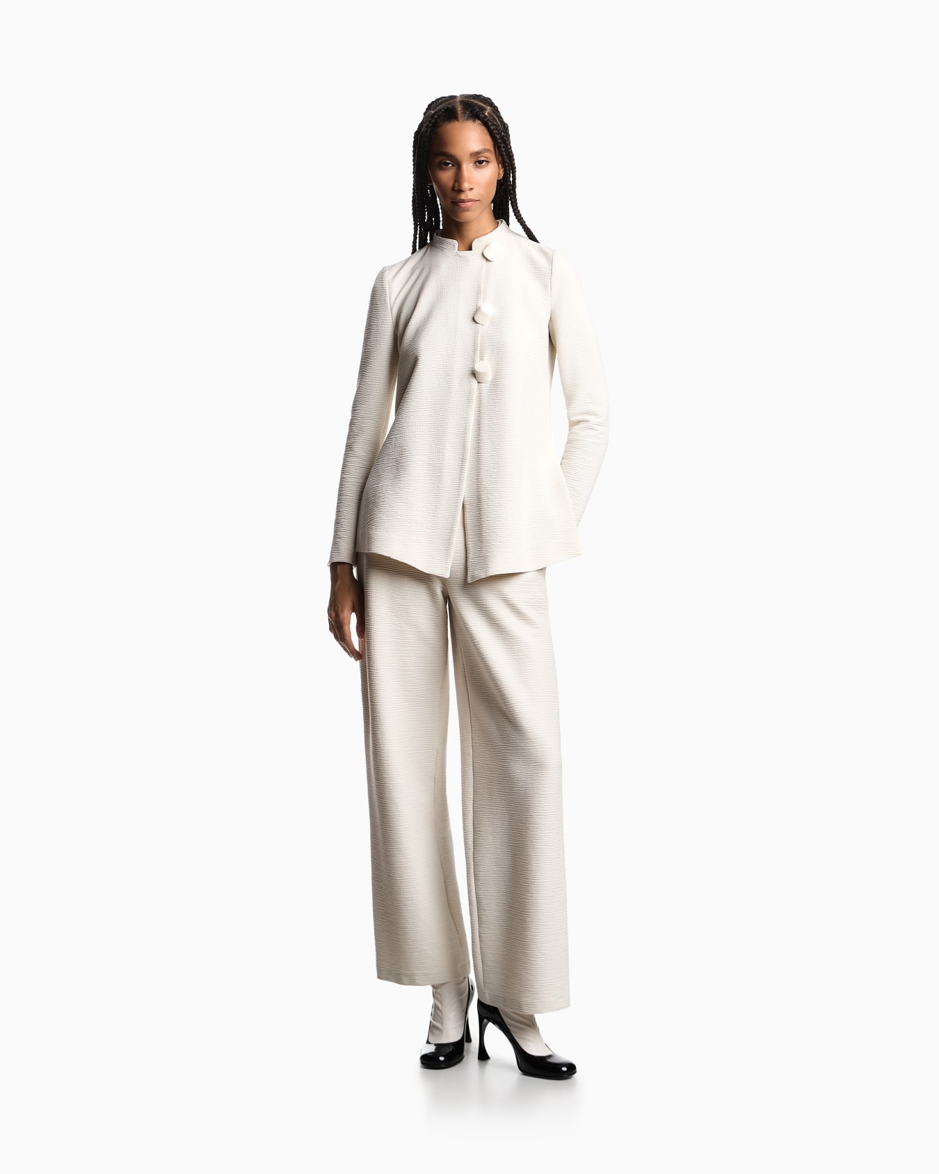 Embossed, textured jersey jacket Slide 1