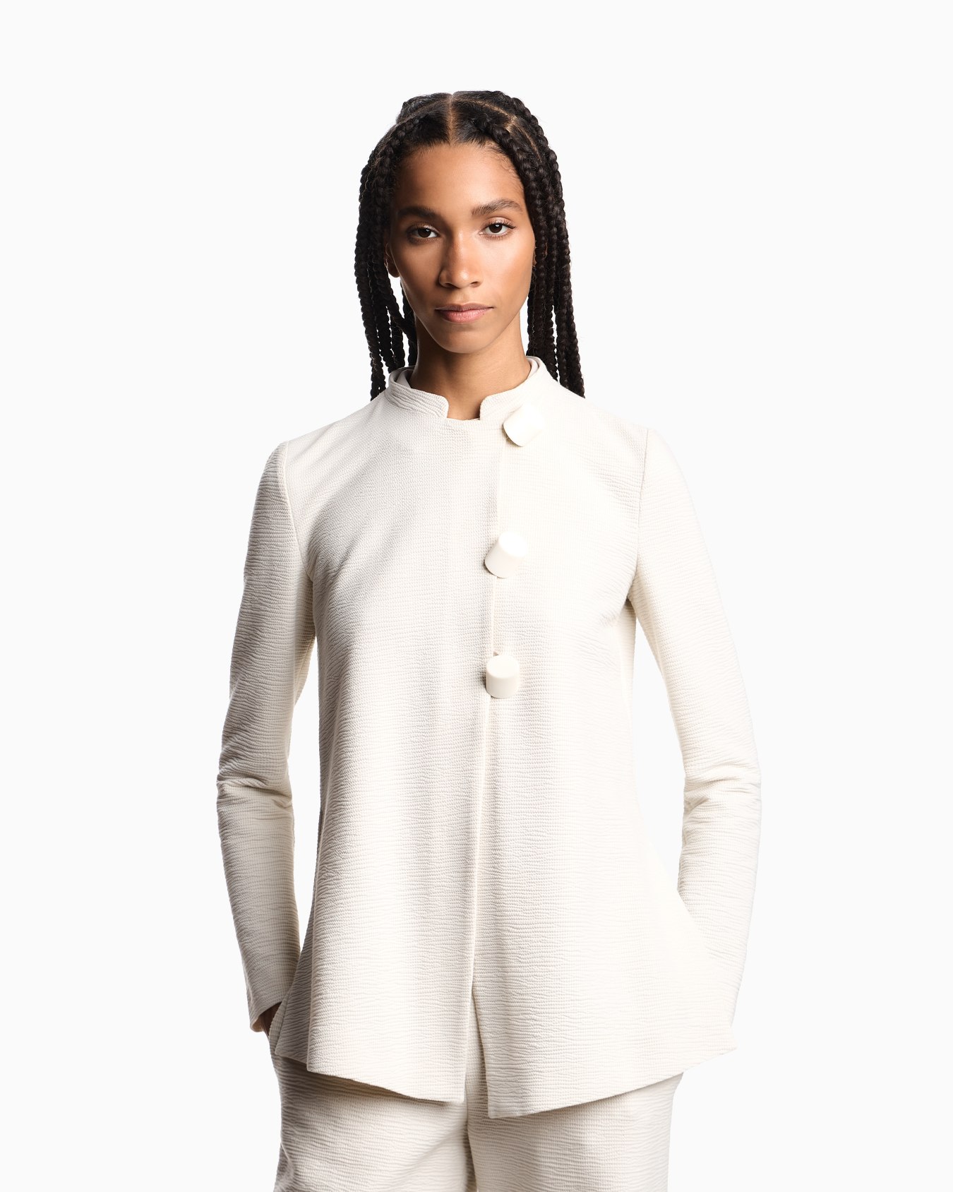 Embossed, textured jersey jacket Slide 3