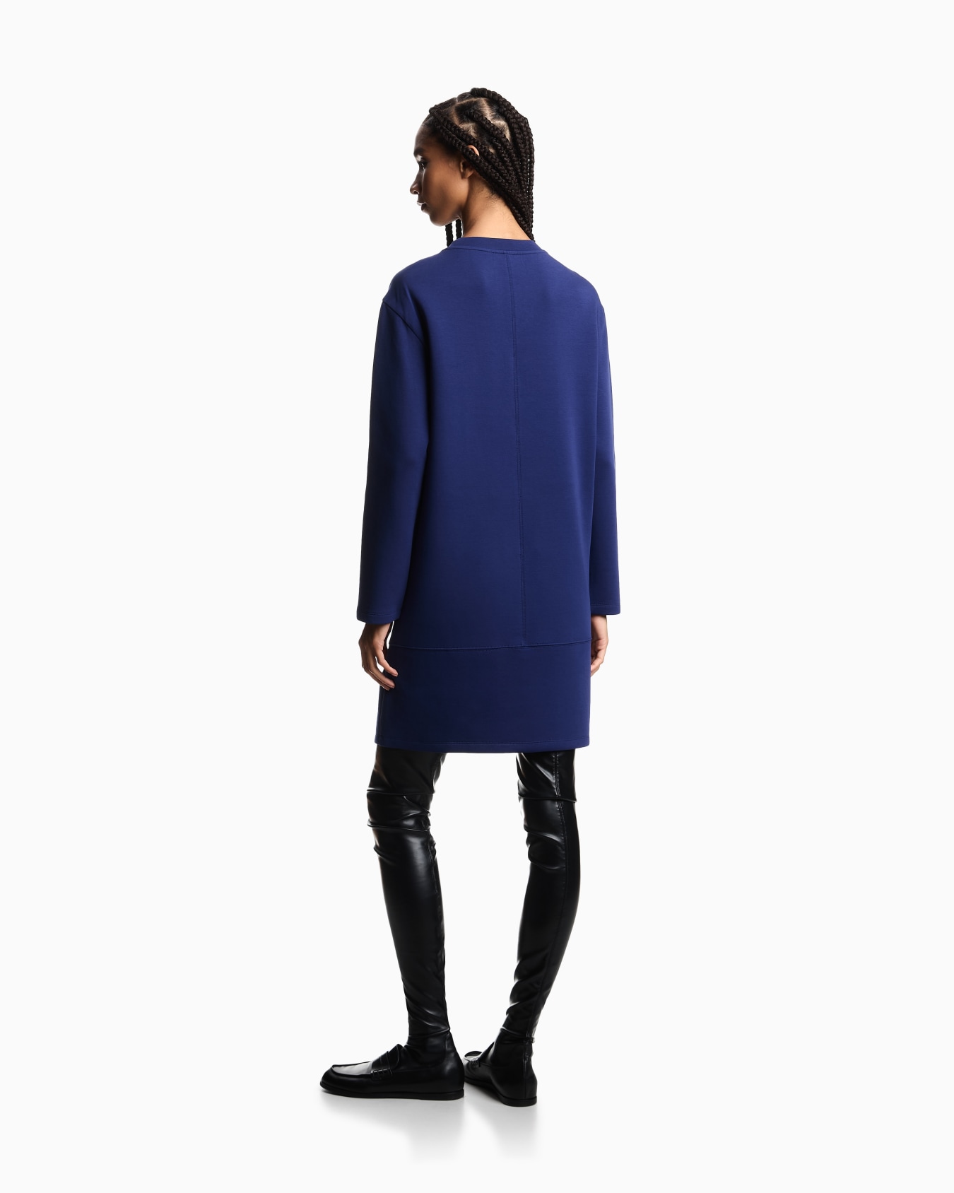 Double jersey crew-neck dress Slide 2