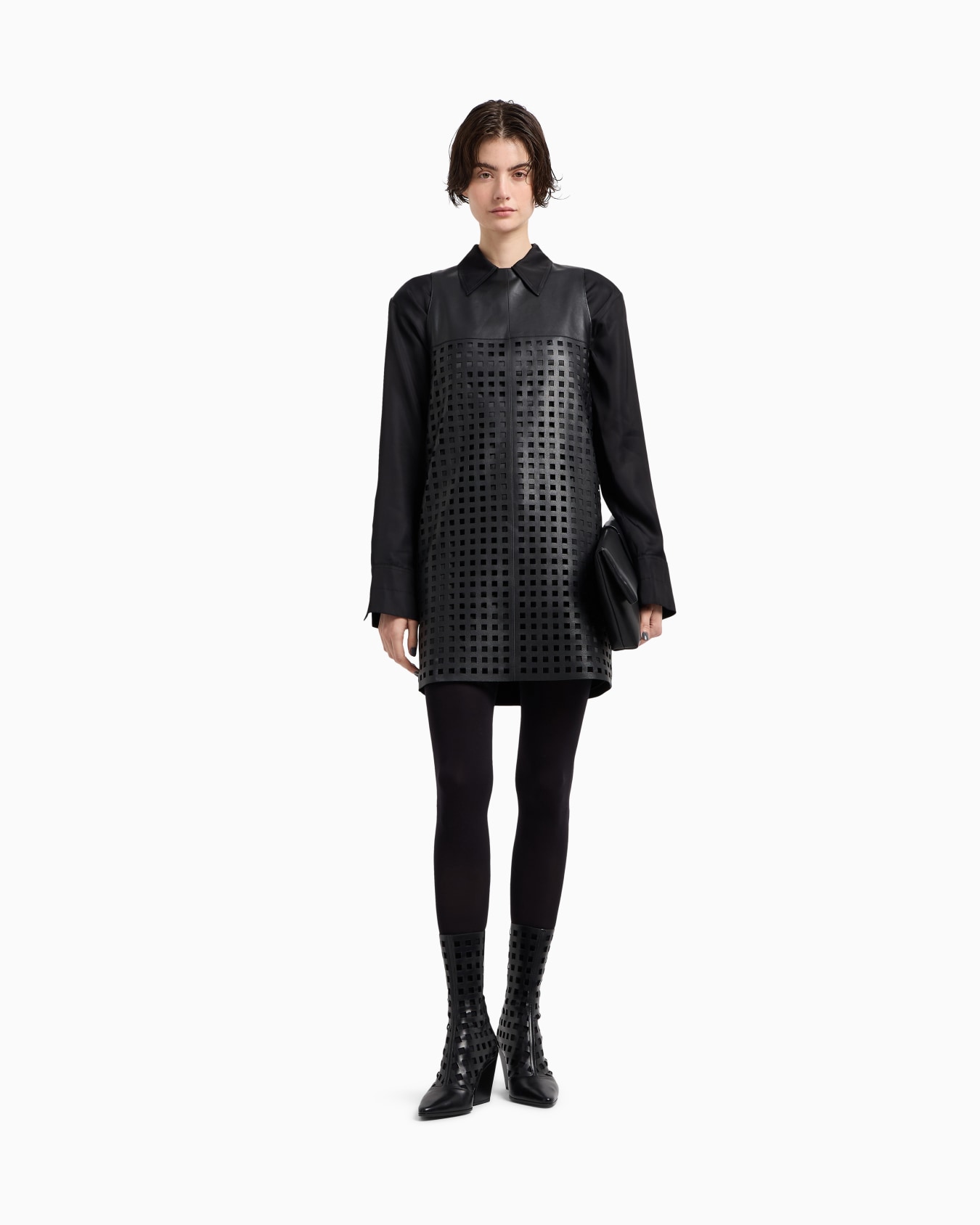 Vestido de napa vegetal cortado a láser cápsula Polygon Diapositiva 1