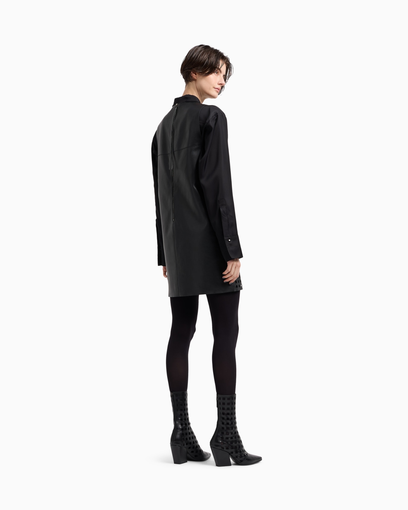 Vestido de napa vegetal cortado a láser cápsula Polygon Diapositiva 2