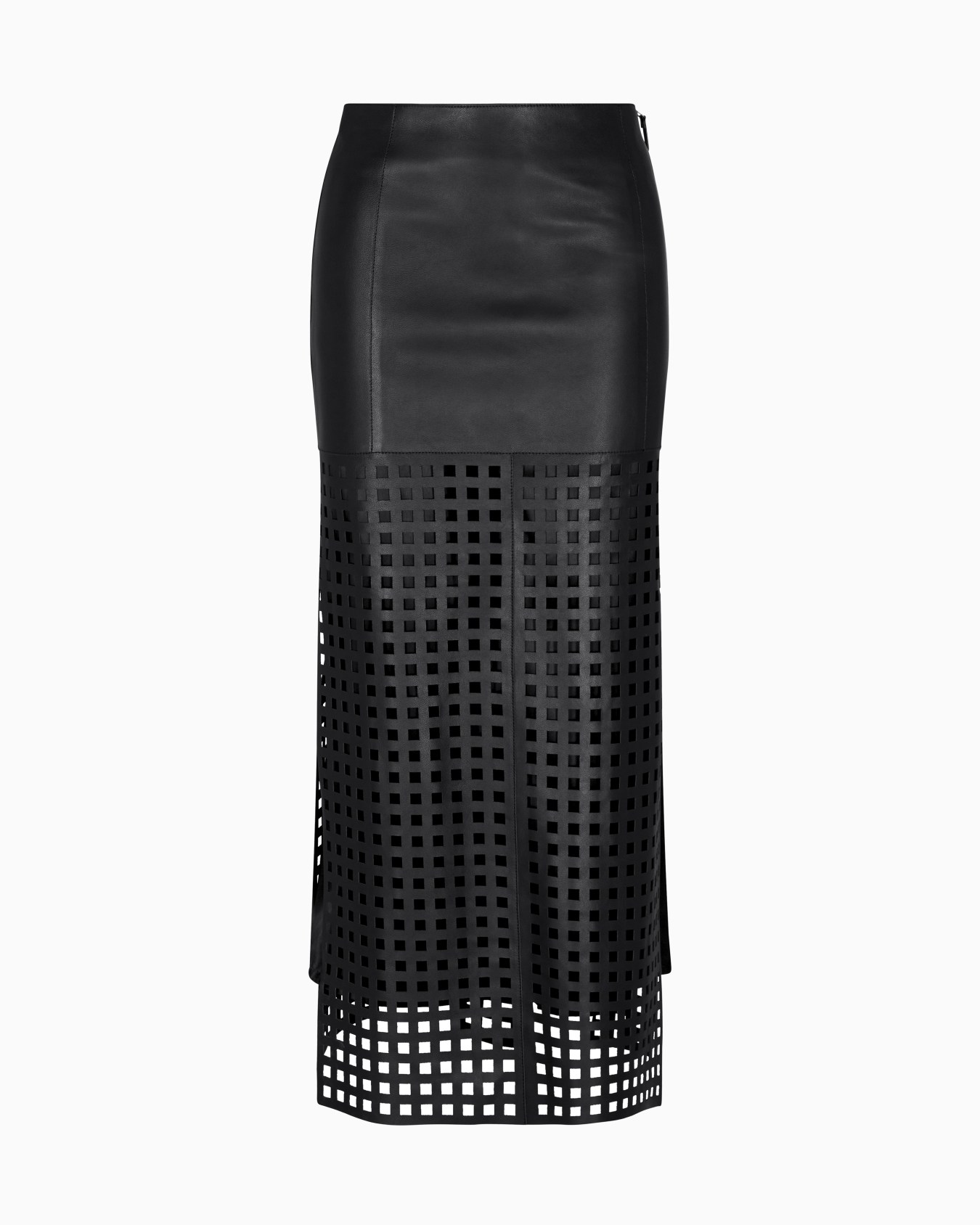 Gonna longuette in nappa vegetale con traforo laser cut Capsule Polygon Slide 0