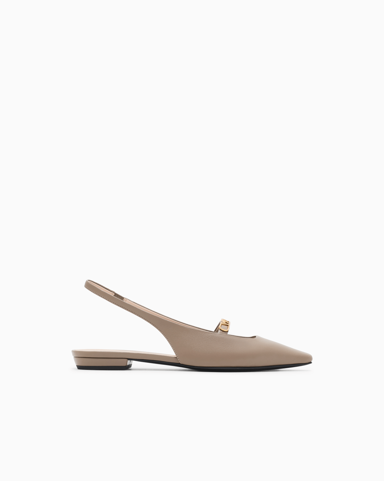Ballerines modèle slingback en nappa avec plaque aigle Diapositive 0