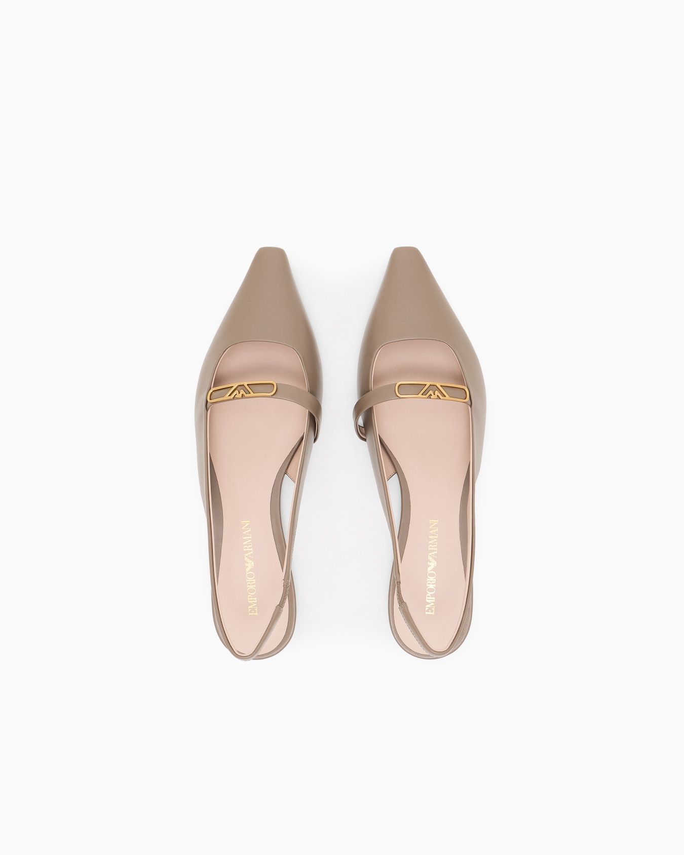 Ballerines modèle slingback en nappa avec plaque aigle Diapositive 2