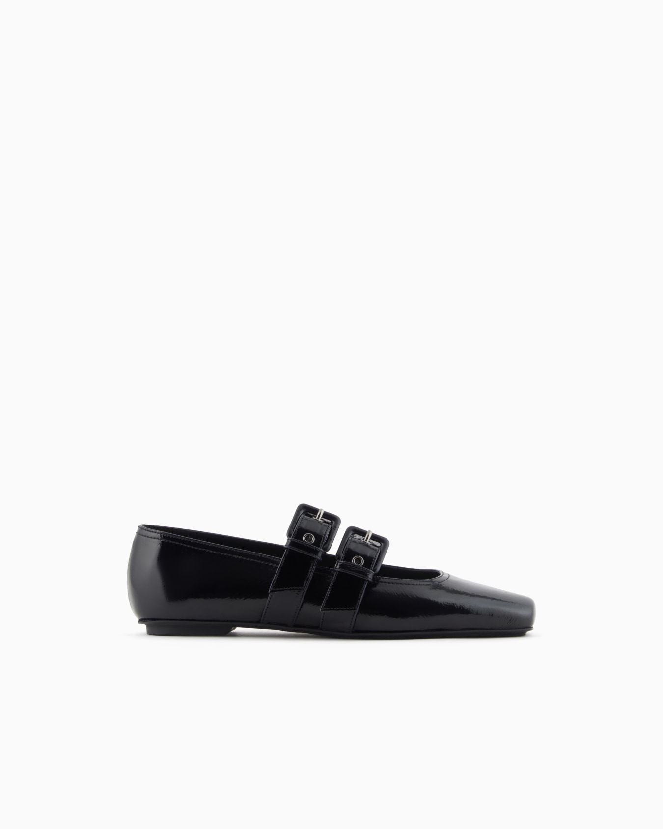 Patent leather ballerinas with double strap Slide 0
