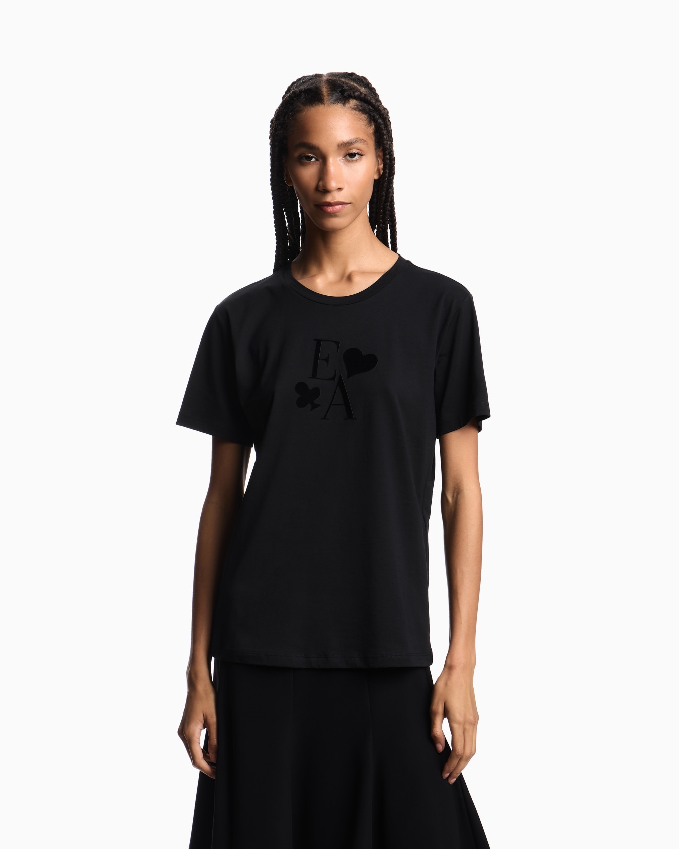 Camiseta en punto orgánico con estampado de logotipo flocado ASV Diapositiva 3