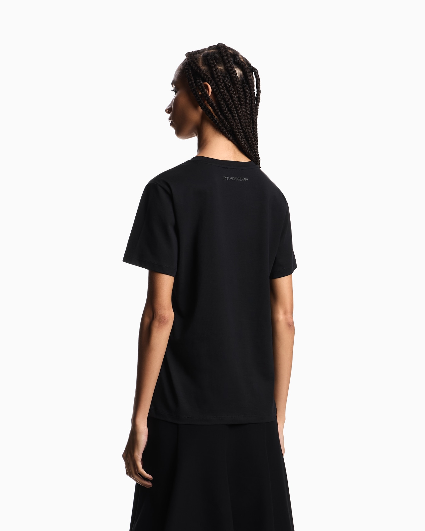 Camiseta en punto orgánico con estampado de logotipo flocado ASV Diapositiva 2